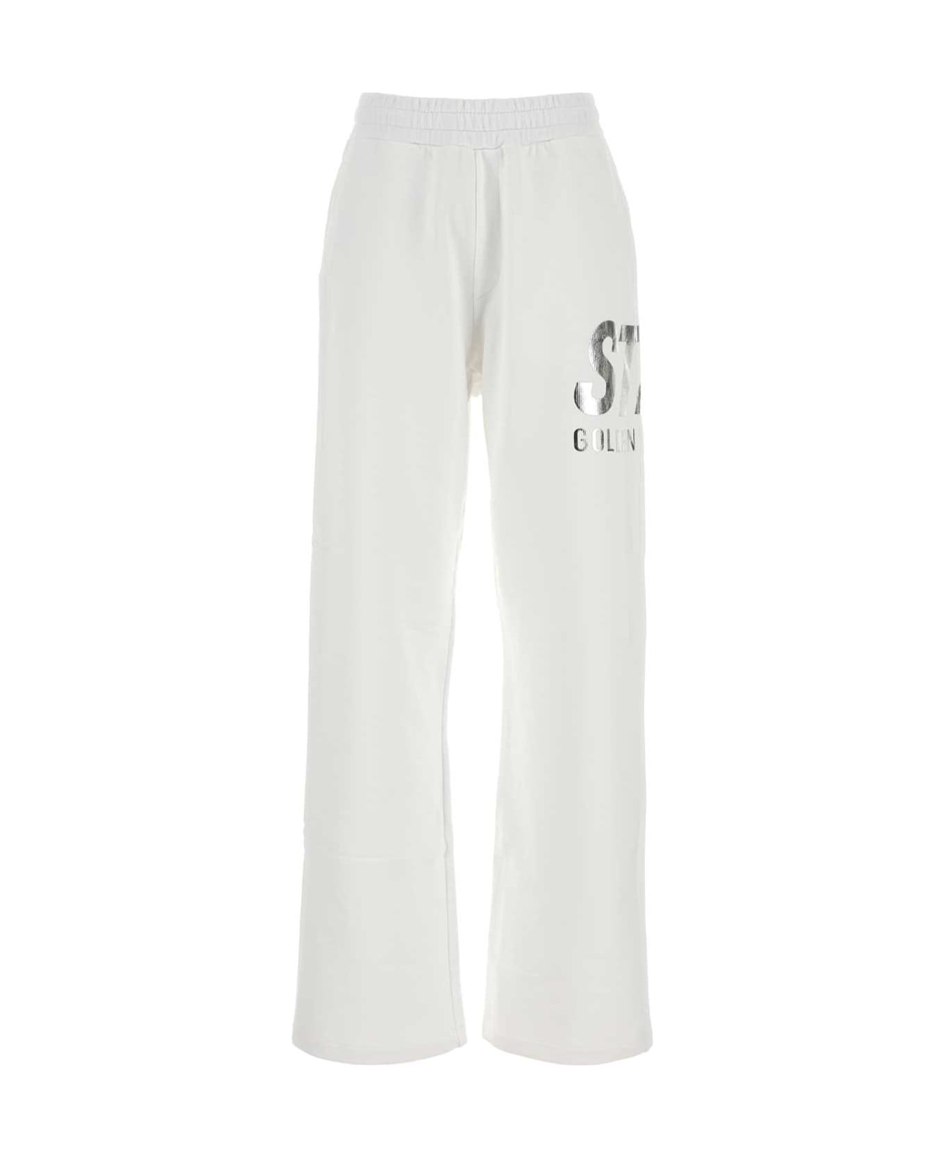 Golden Goose White Cotton Joggers - OPTICWHITE
