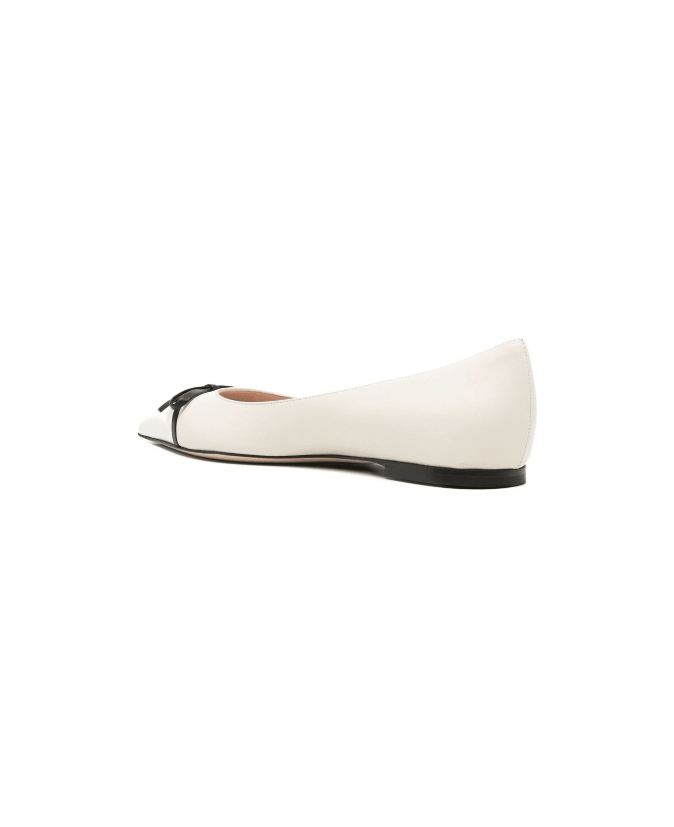 Valentino Garavani Bepointy Leather Ballets - Ivory