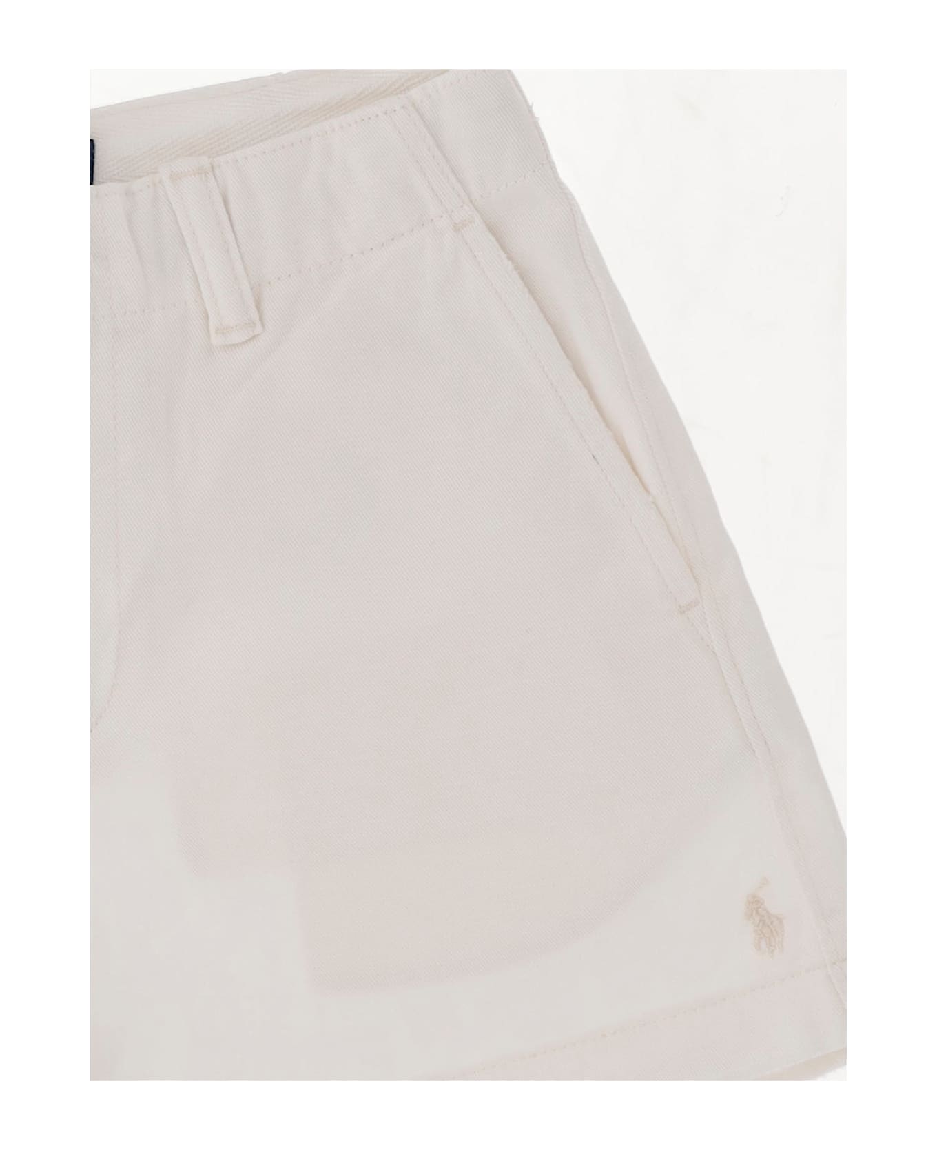 Polo Ralph Lauren Cotton Short Pants With Logo - White