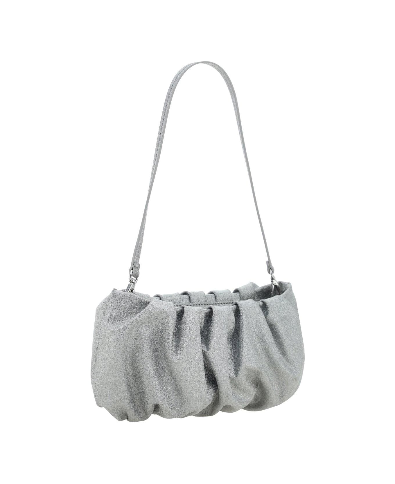 STAUD Bean Ruched Convertible Shoulder Bag - White