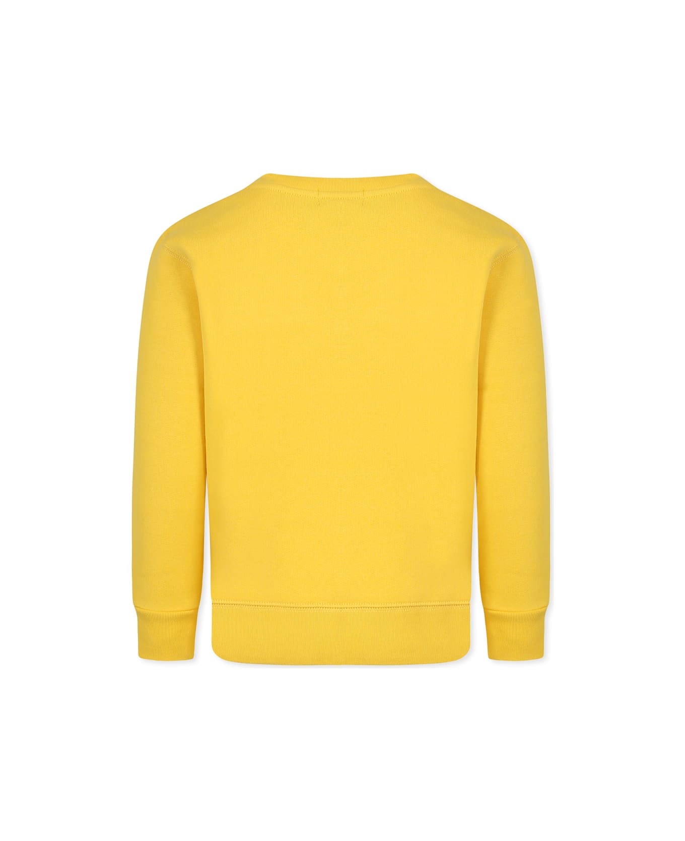 Ralph Lauren Yellow Sweatshirt For Boy With Horse - Yellow