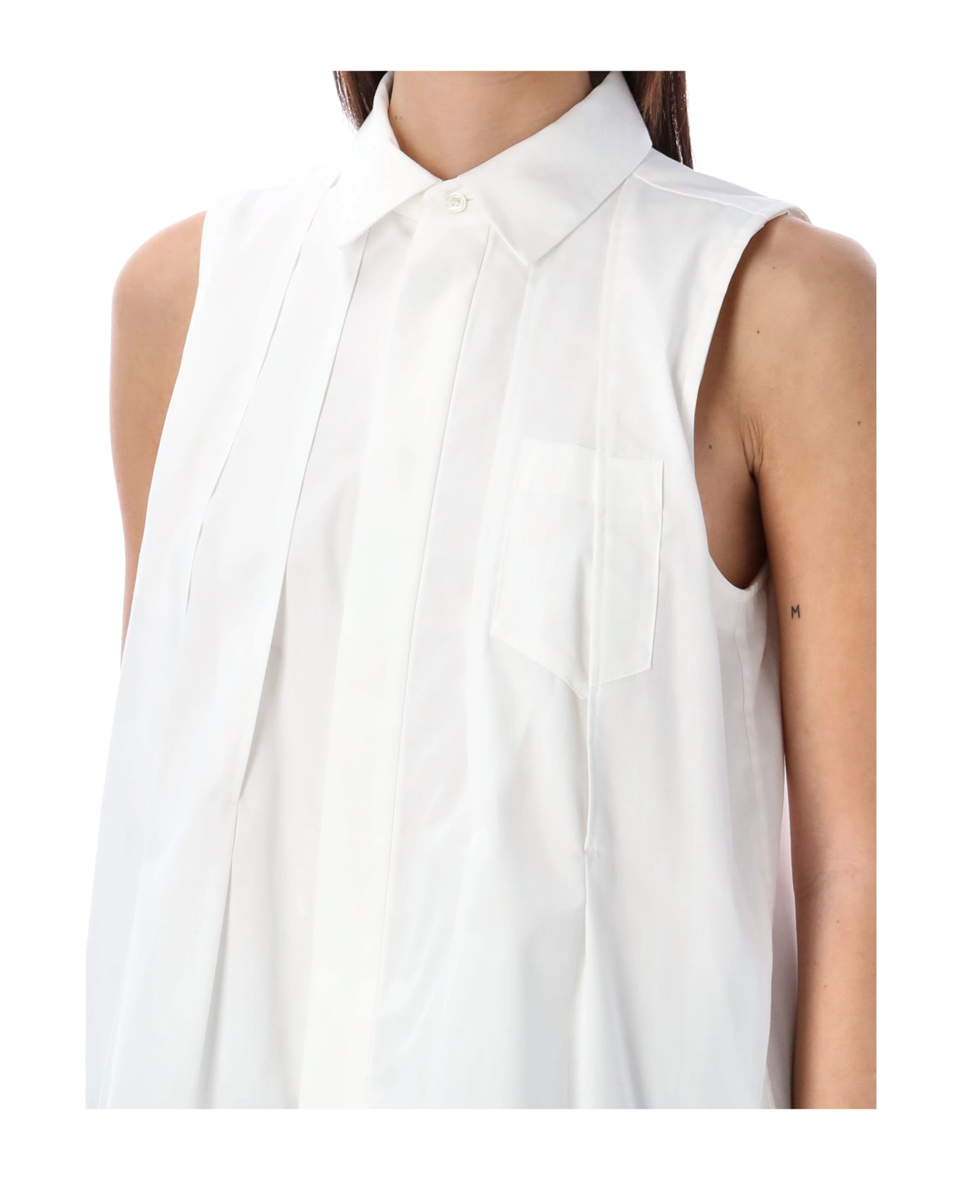 Sacai Cotton Poplin Shirt - WHITE シャツ