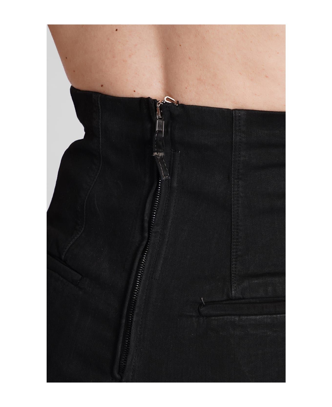 DRKSHDW Dirt Cutoffs Shorts In Black Cotton - BKACK