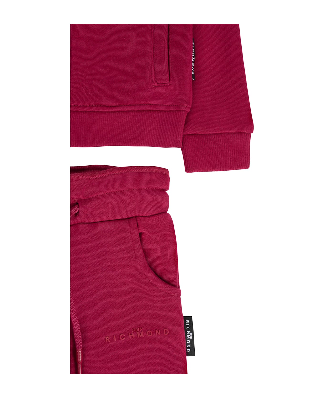 Richmond Red Suit For Baby Girl With Logo - Red