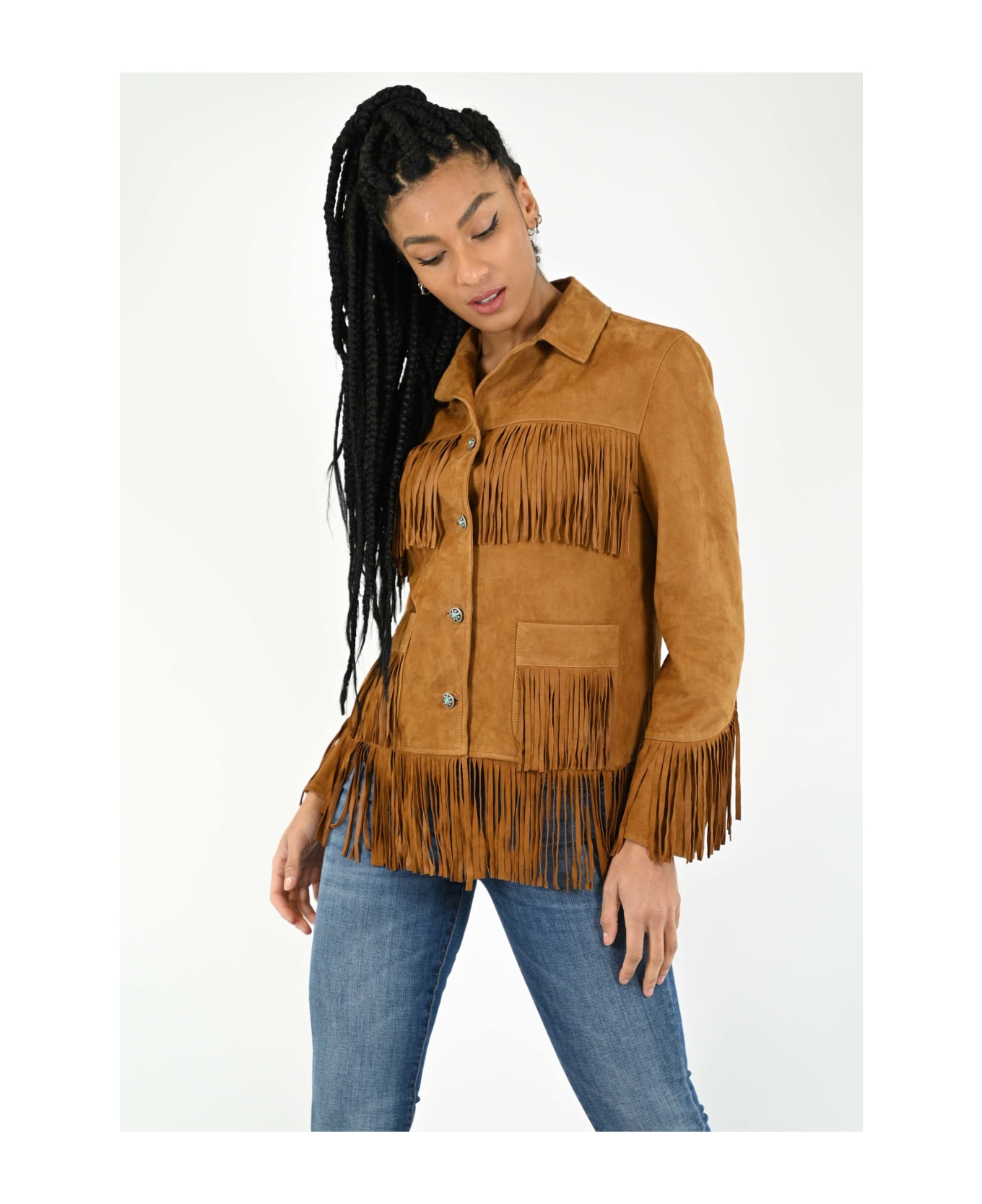 Roy Rogers Fringes Jacket In Suede | italist