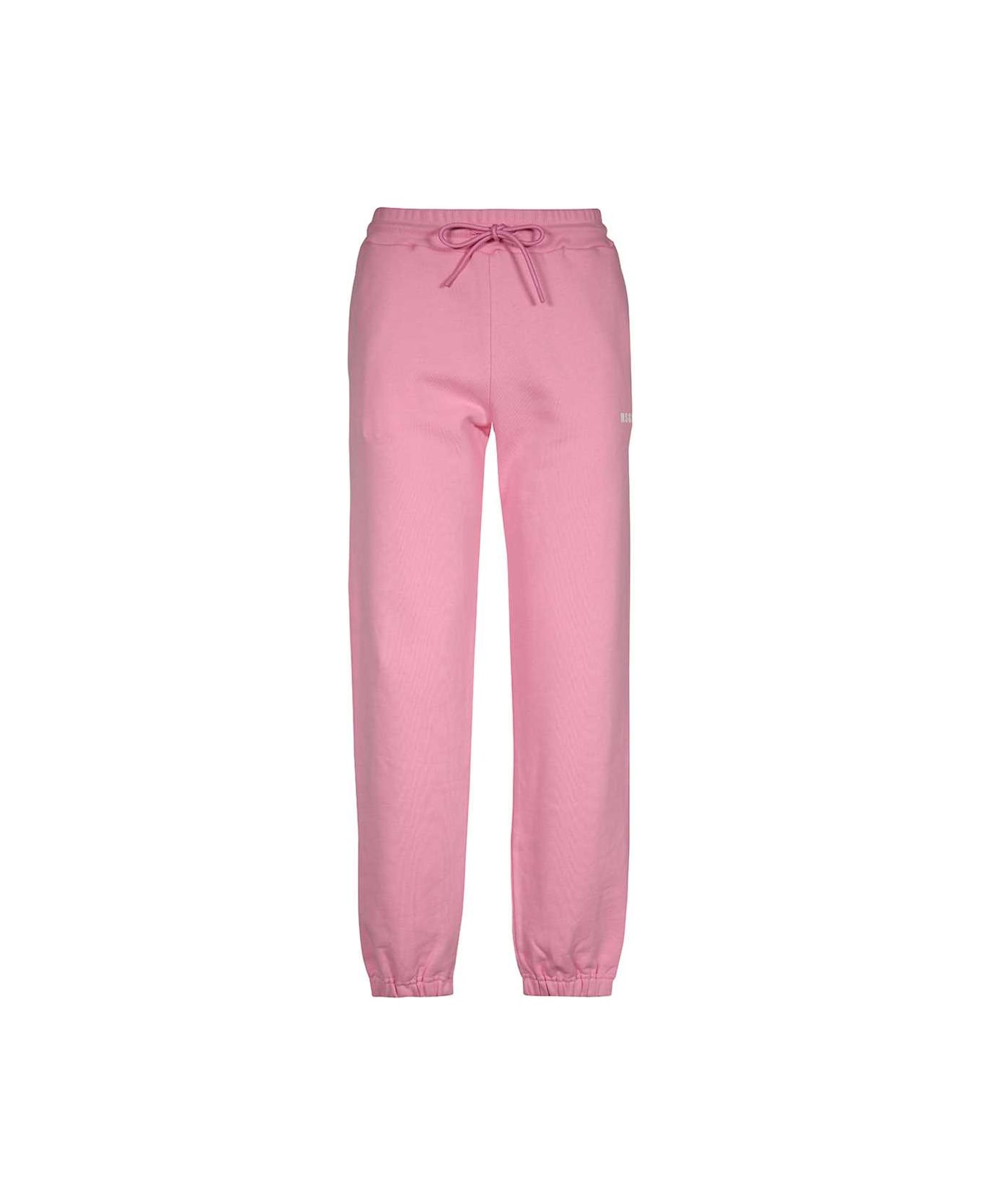 MSGM Logo Print Sweatpants - Pink スウェットパンツ