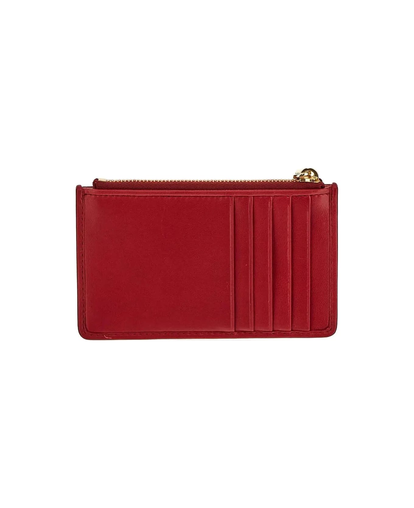 Miu Miu Matelassé Nappa Leather Envelope Wallet - ROSSO