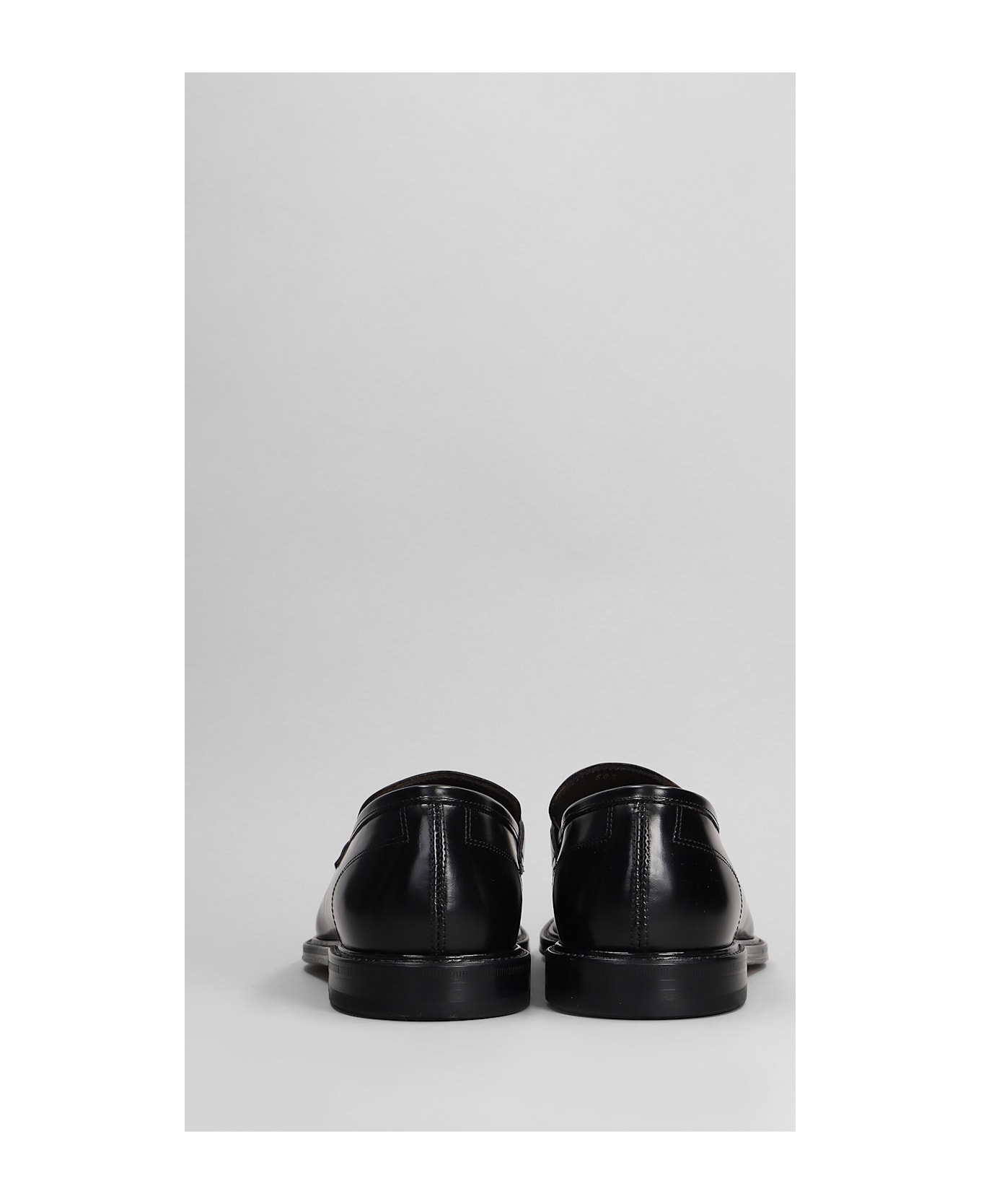 Green George Loafers In Black Leather - black