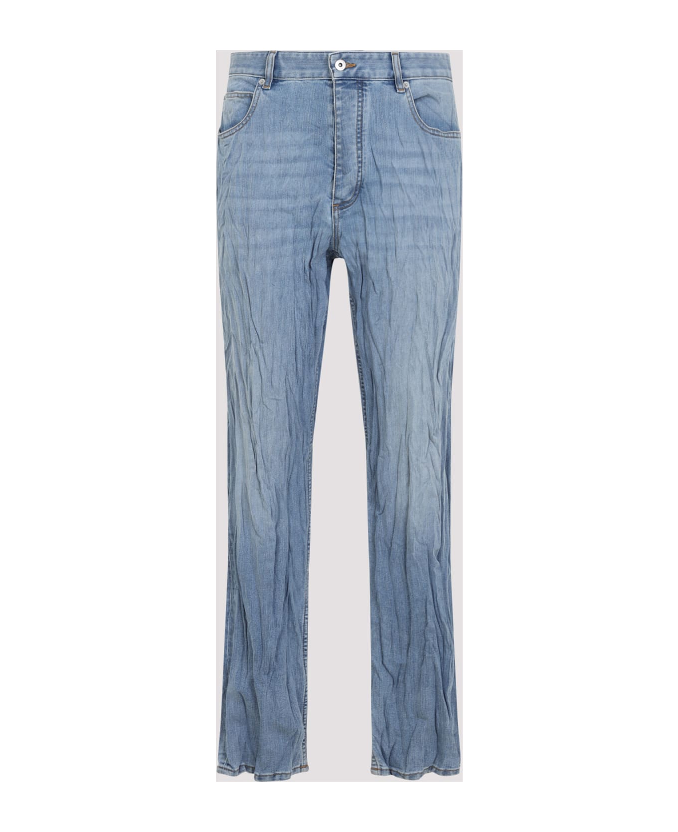 Bottega Veneta Crushed Denim Pants - Light Blue