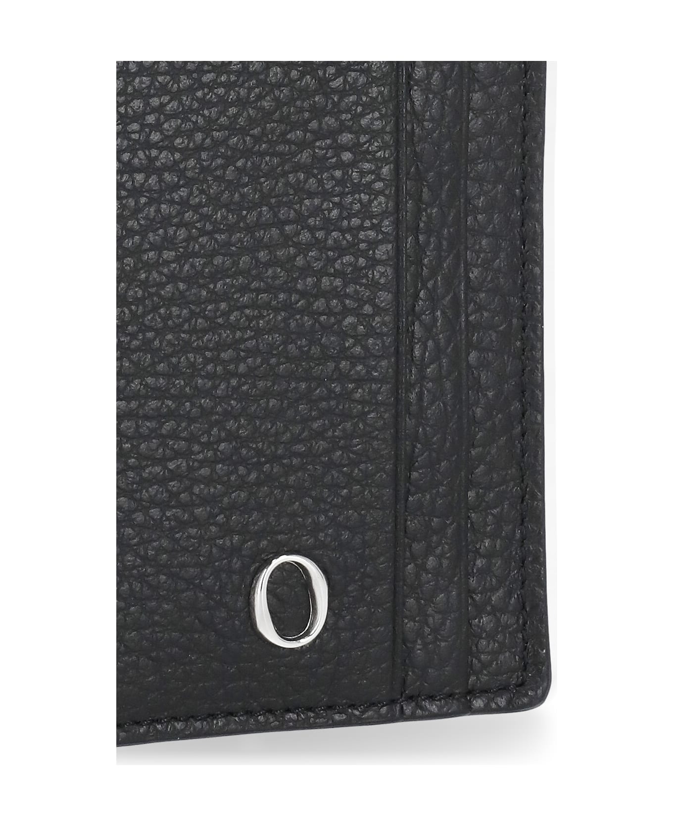 Orciani Chevrette Booklet Cardholder - Black