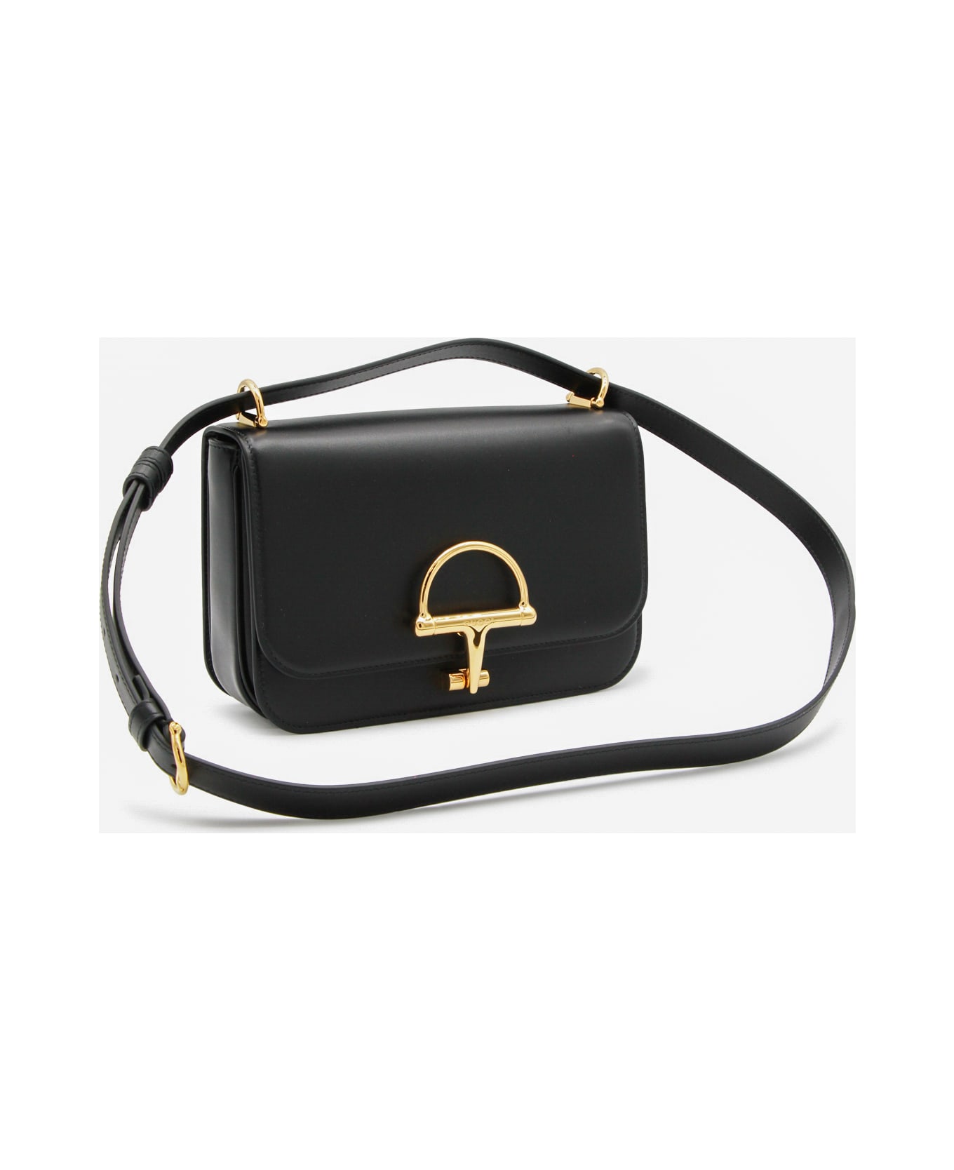 Gucci Black Leather Siena Crossbody Bag - BLACK