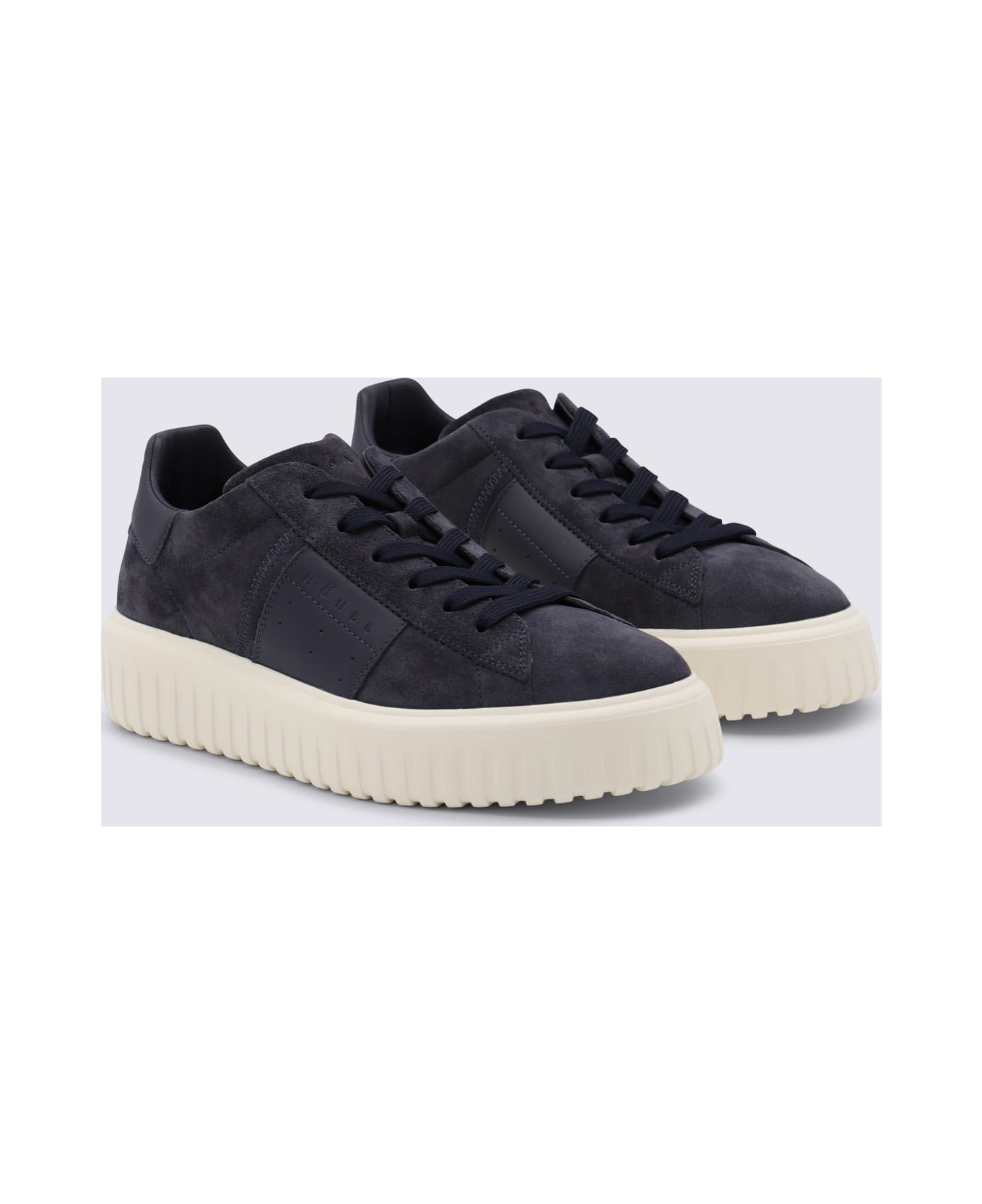 Hogan Blue Leather Sneakers - Blue