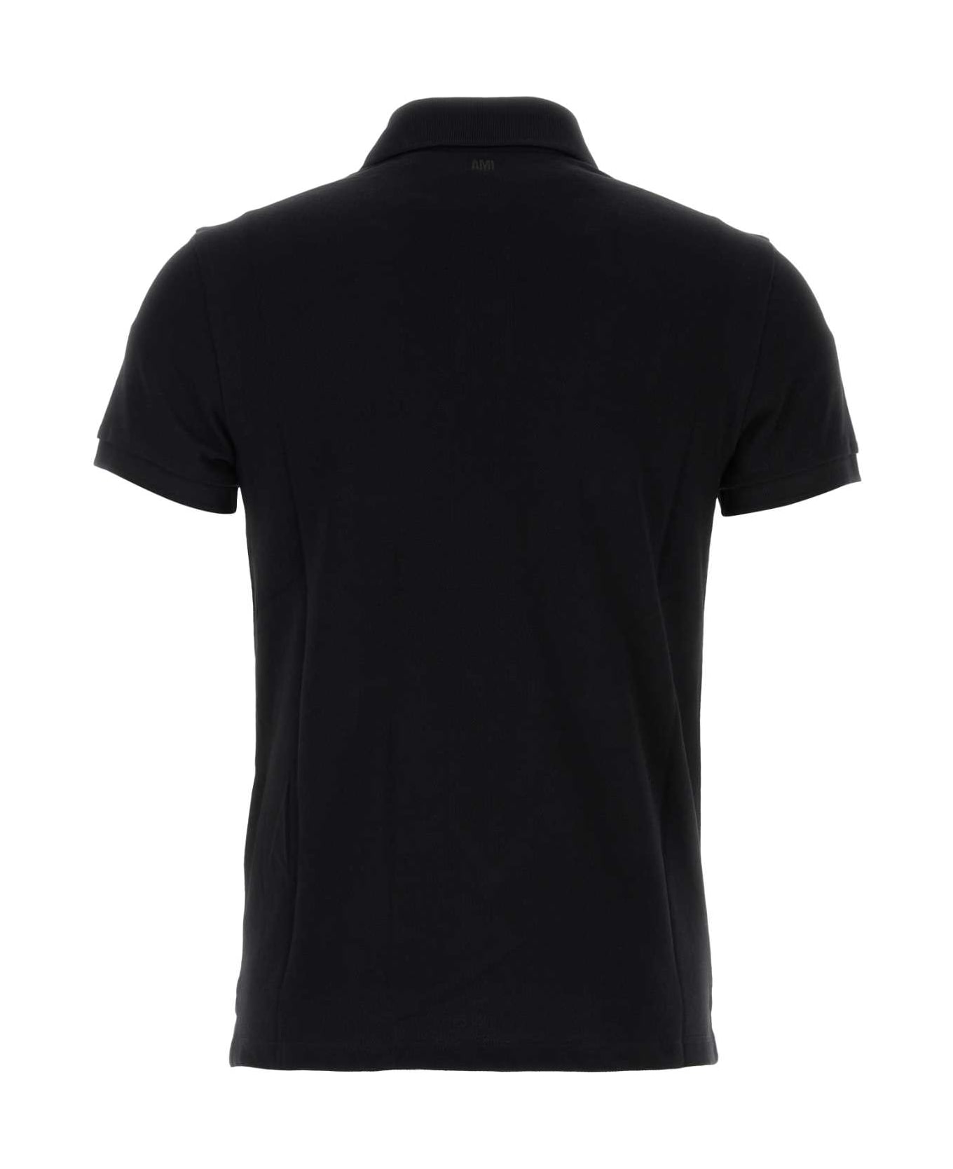 Ami Alexandre Mattiussi Black Piquet Polo Shirt - BLACK