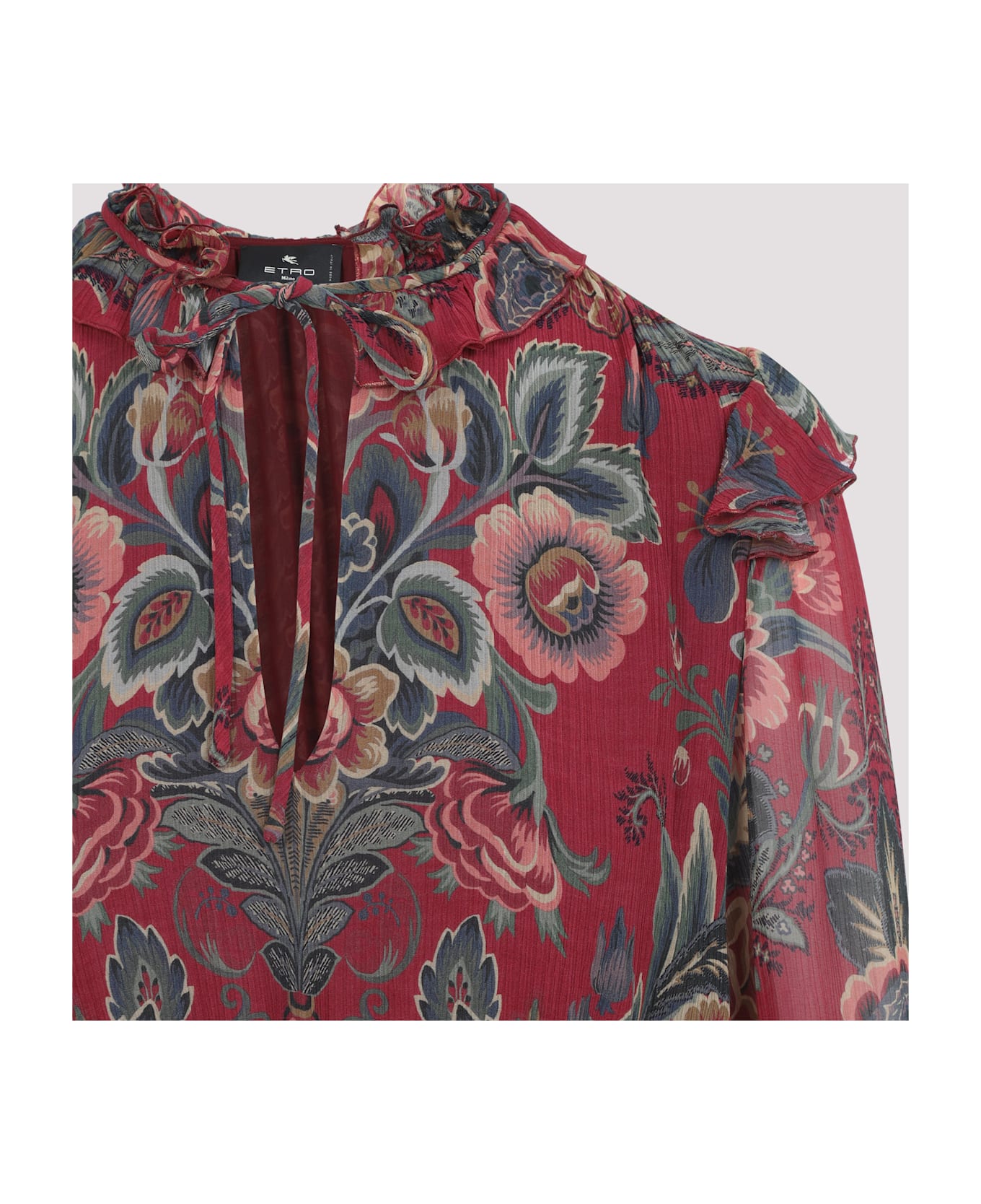 Etro Mini Dress - Stampa F.do Bordeaux