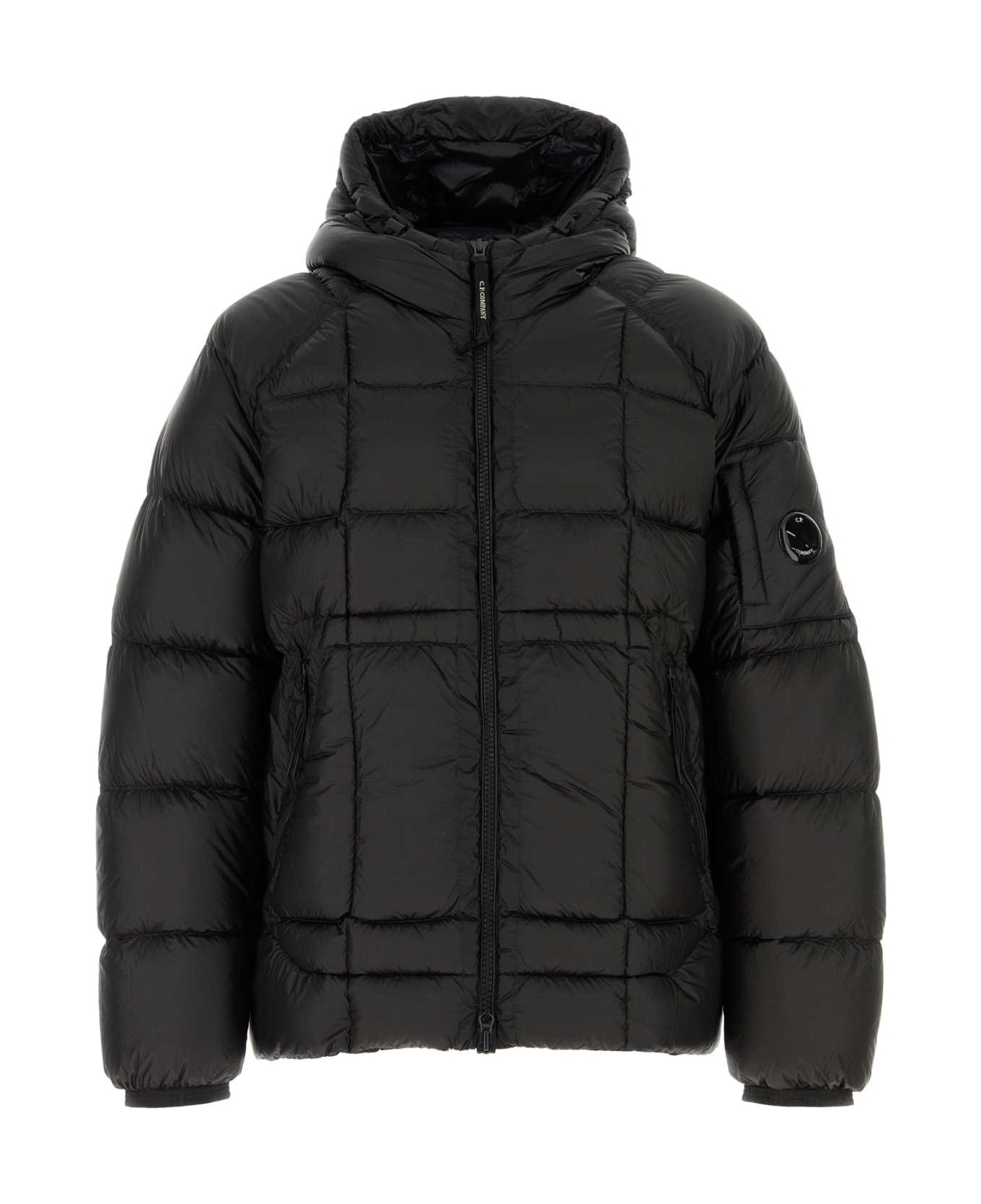 C.P. Company Black Nylon Down Jacket - Black