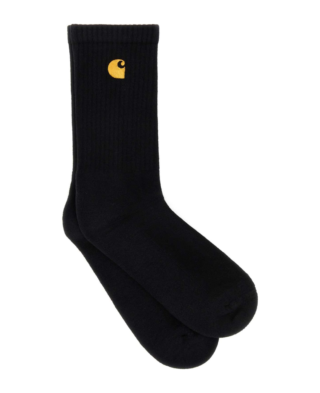 Carhartt Black Stretch Cotton Blend Chase Socks - WHT