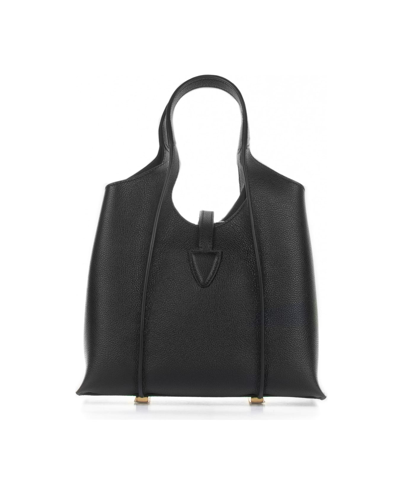 Tod's T Timeless Mini Leather Shopping Bag - BLACK