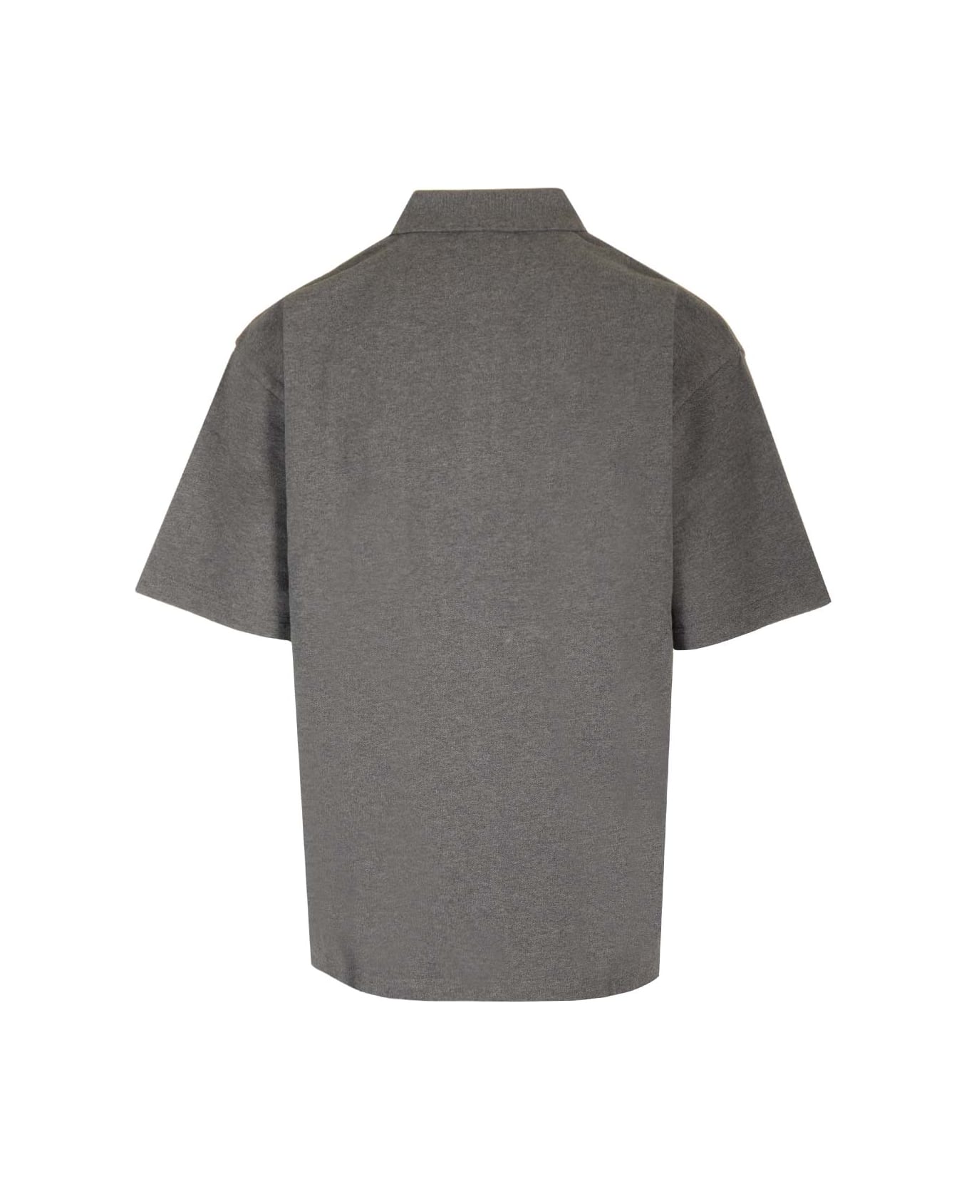 Maison Kitsuné Comfort Fit Polo Shirt - Dark Grey Melange