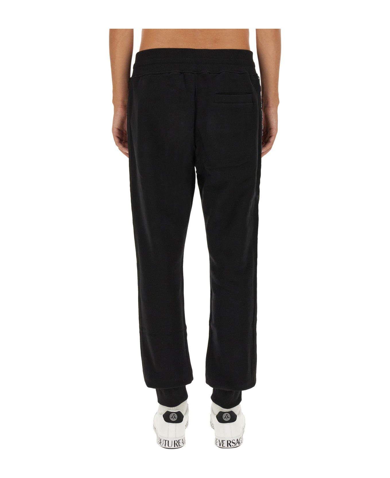 Versace Jeans Couture Sweatpants With Branded Side Stripes - NERO