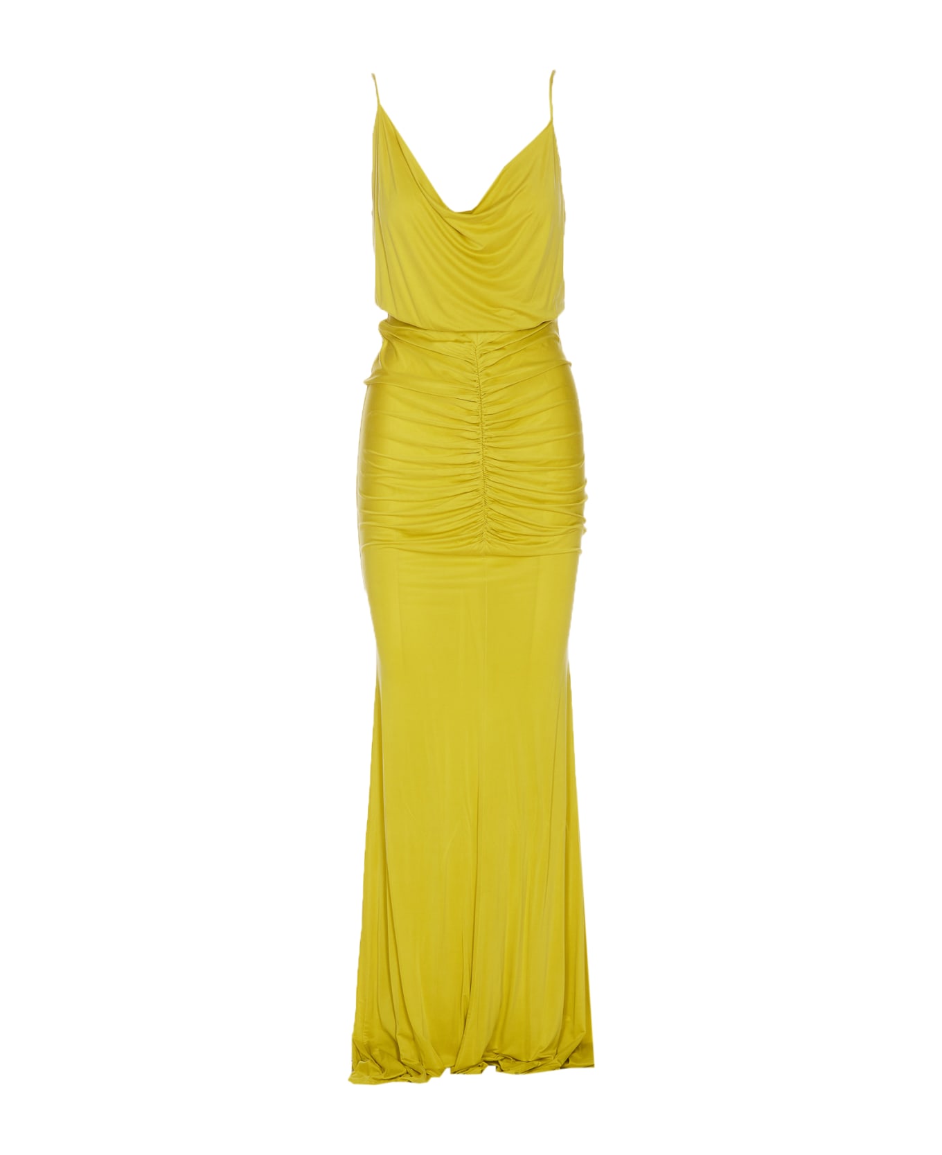 Elisabetta Franchi Long Yellow Dress - Yellow