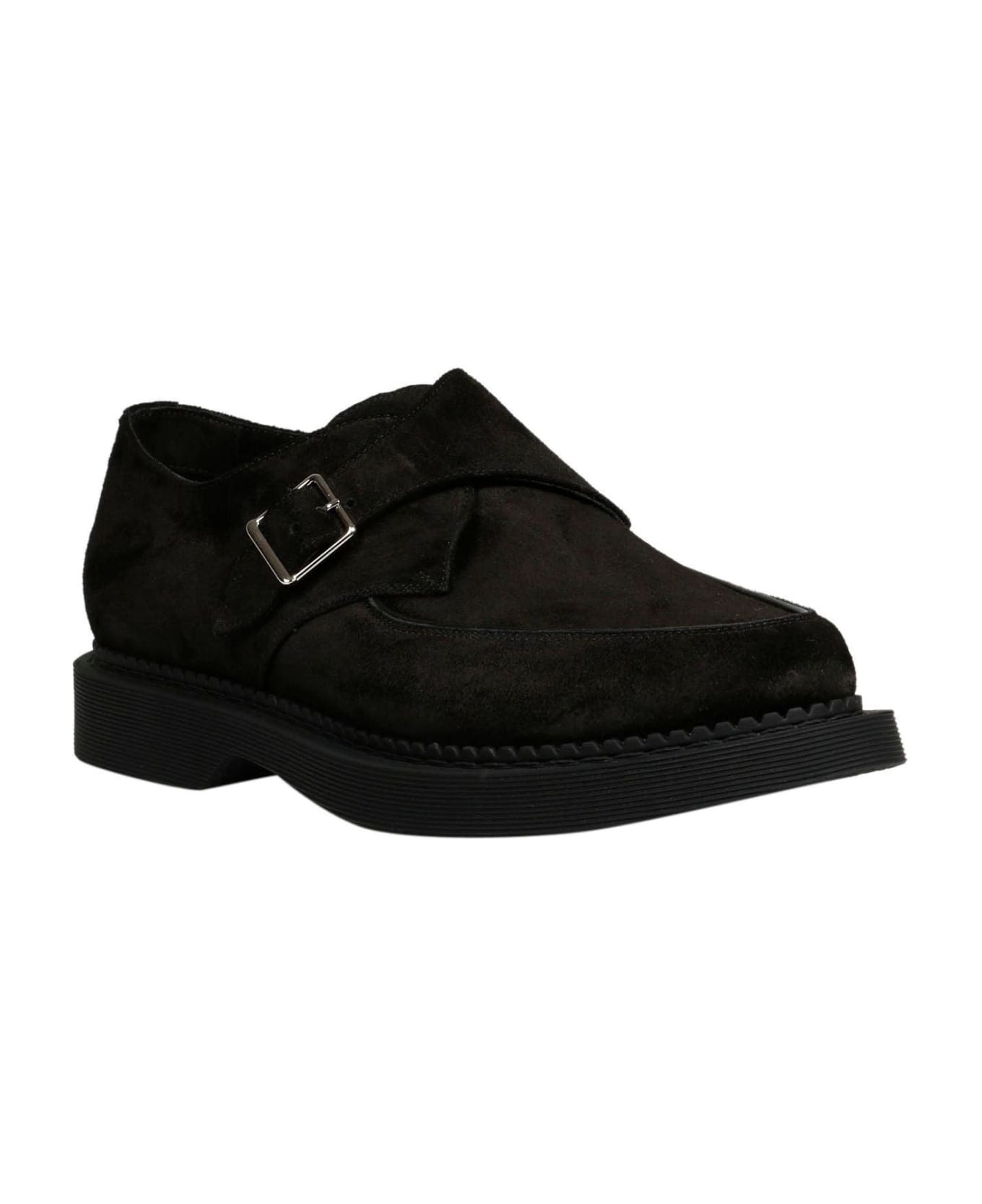 Saint Laurent Monk Strap Loafers - BLACK