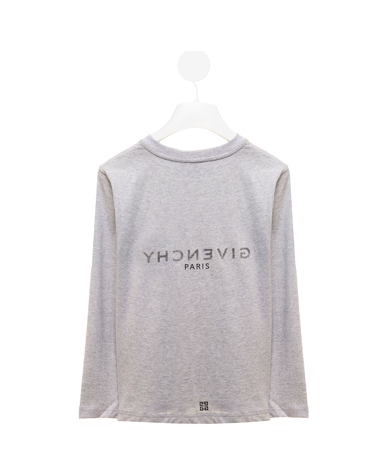 Givenchy Grey  Cotton Long-sleeved T-shirt With Logo Givenchy Kids Boy - Grey