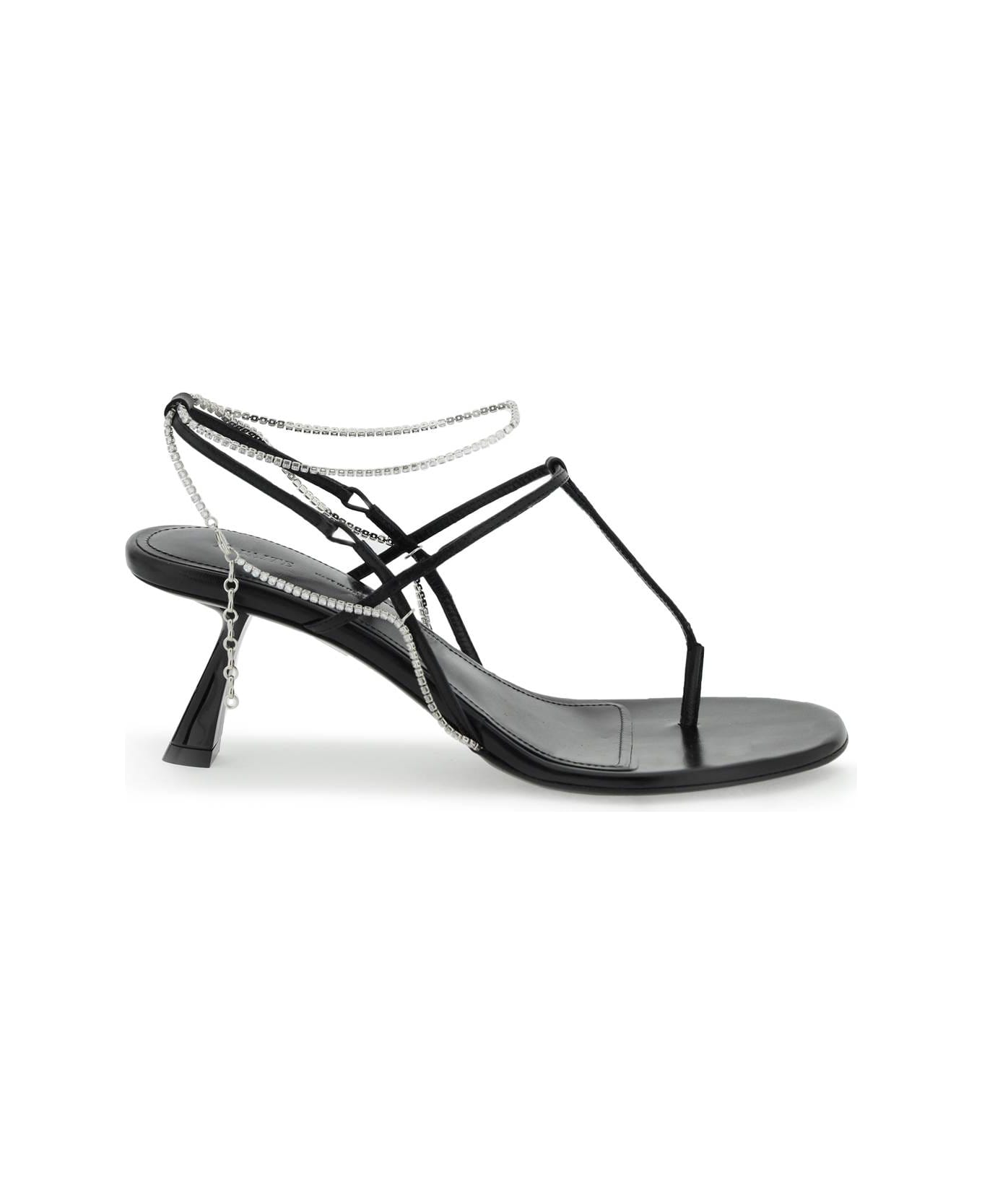 Khaite 'the Linden' Sandal With Crystals - CRYSTALS (Black)