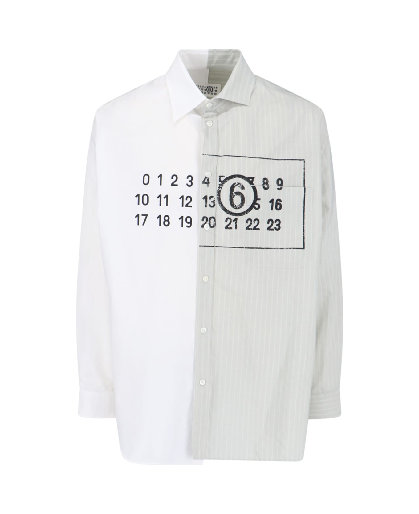 MM6 Maison Margiela Asymmetric Shirt - WHITE