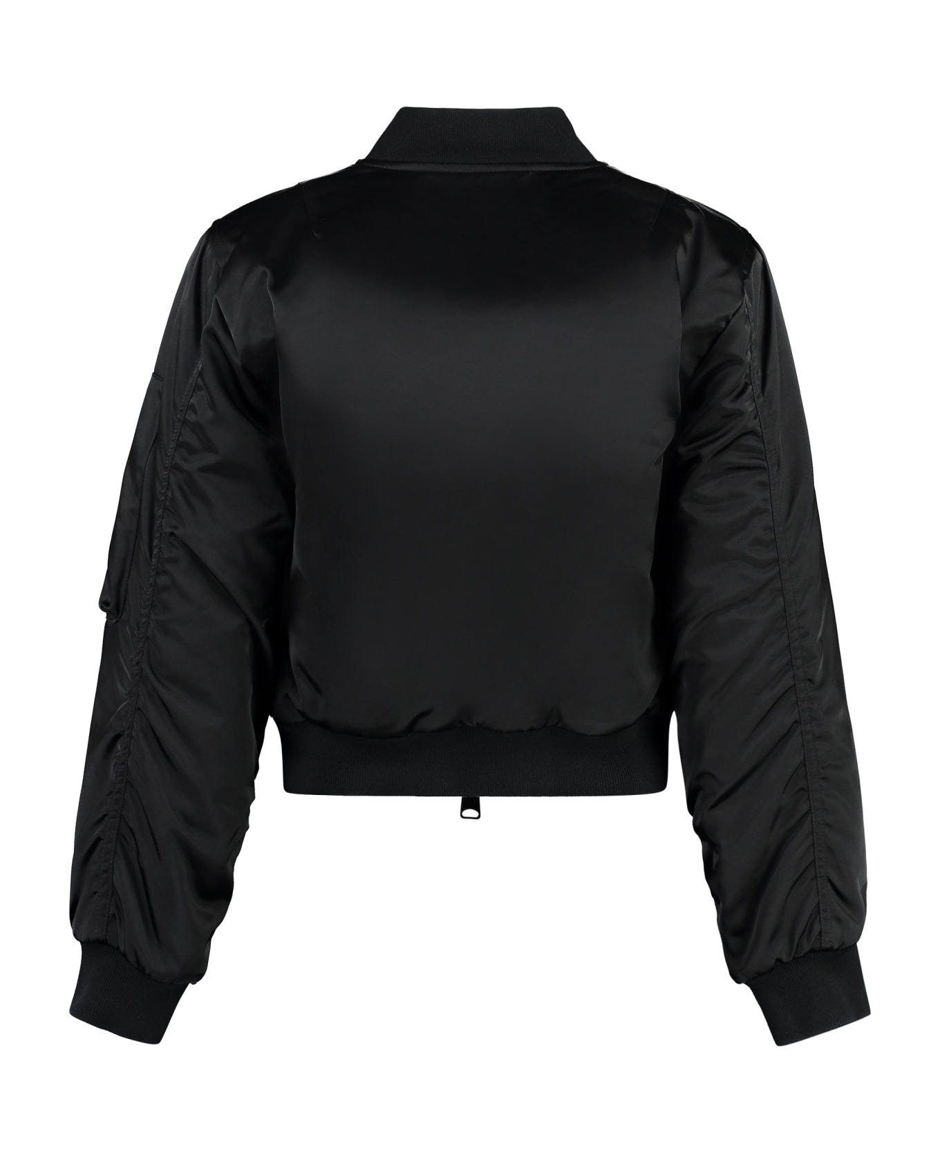Balenciaga Shrunk Nylon Bomber Jacket - black