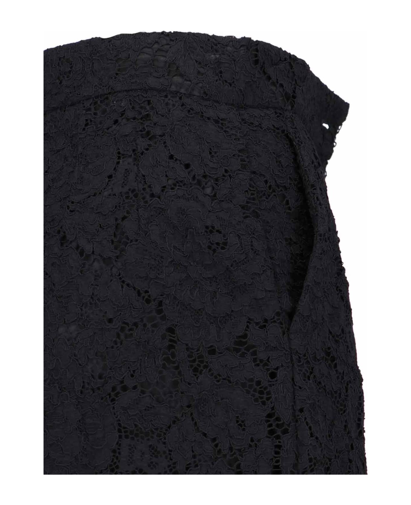 Dolce & Gabbana Flare Lace Pants - Black  