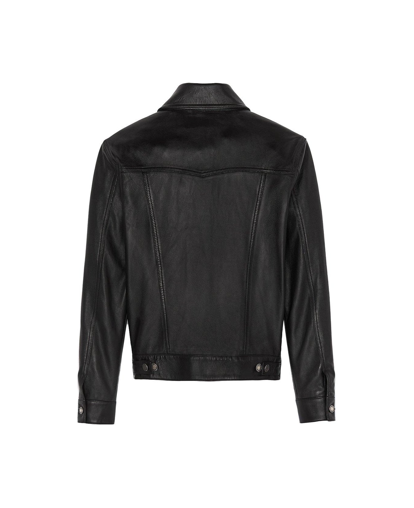 Saint Laurent Buttoned Long-sleeved Jacket - BLACK