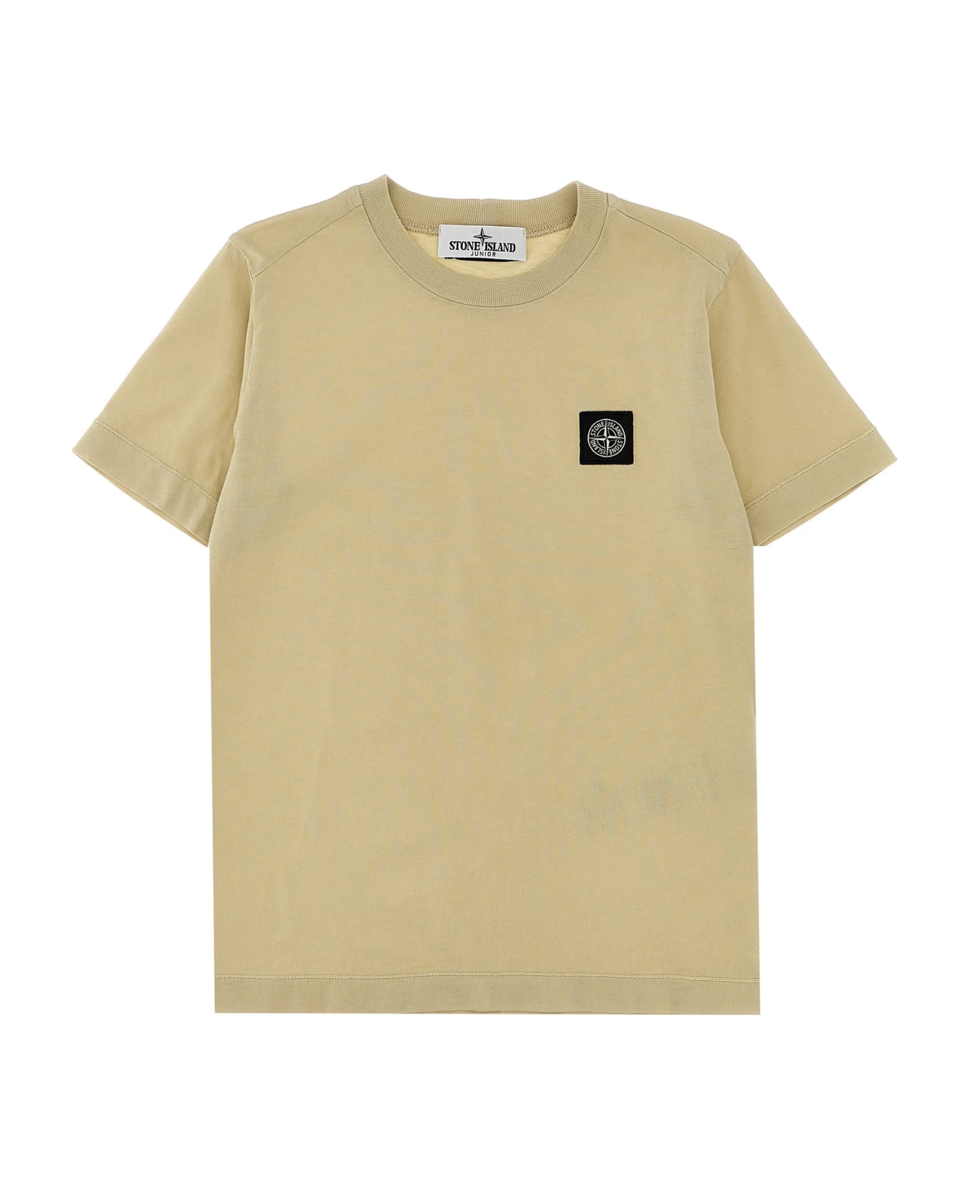 Stone Island Junior Logo Patch T-shirt - Beige Tシャツ＆ポロシャツ
