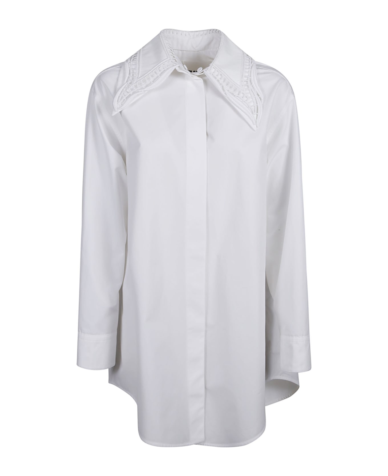 Jil Sander Oversized Concealed Shirt - Optic White