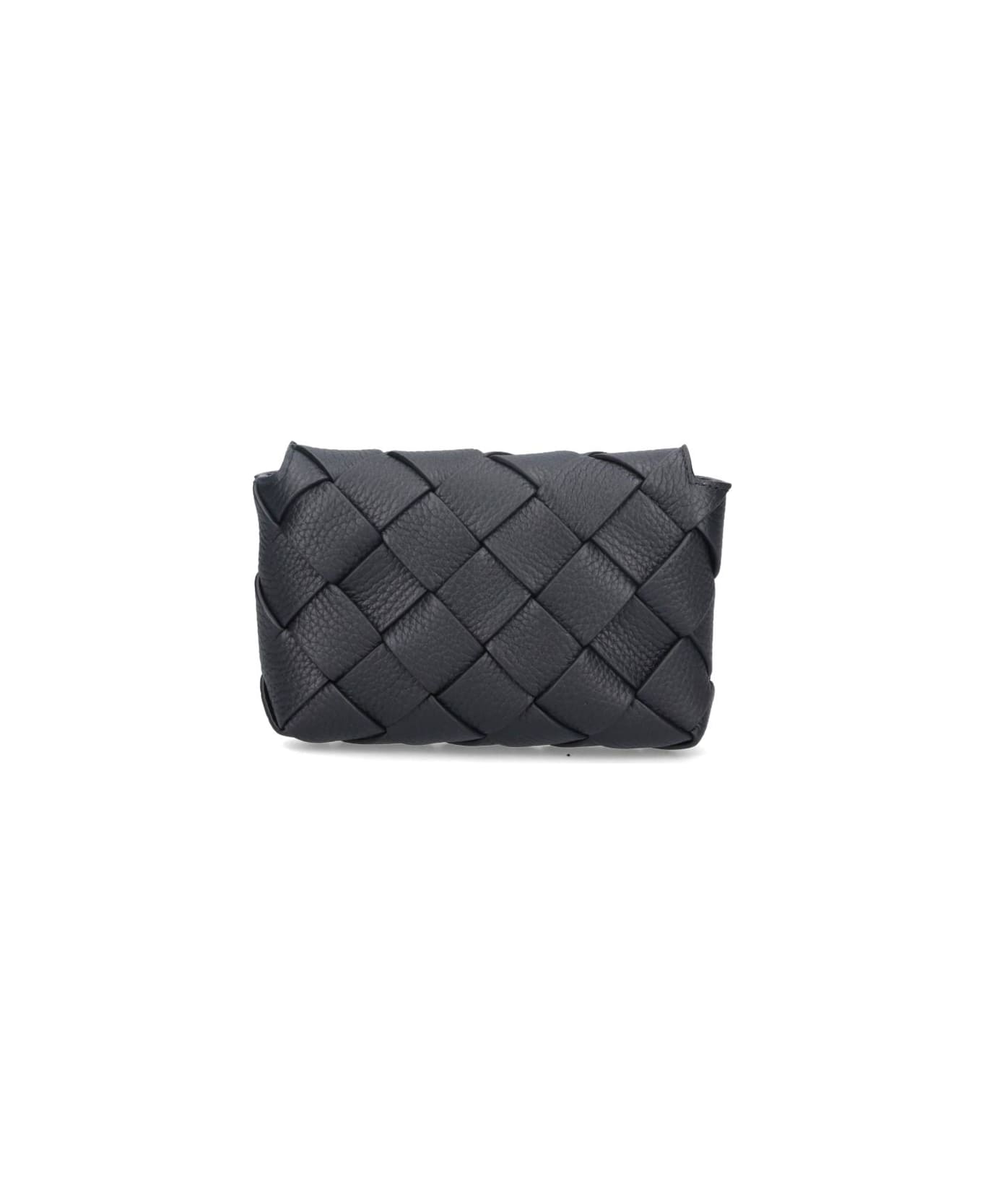 Bottega Veneta Woven Shoulder Bag - Nero