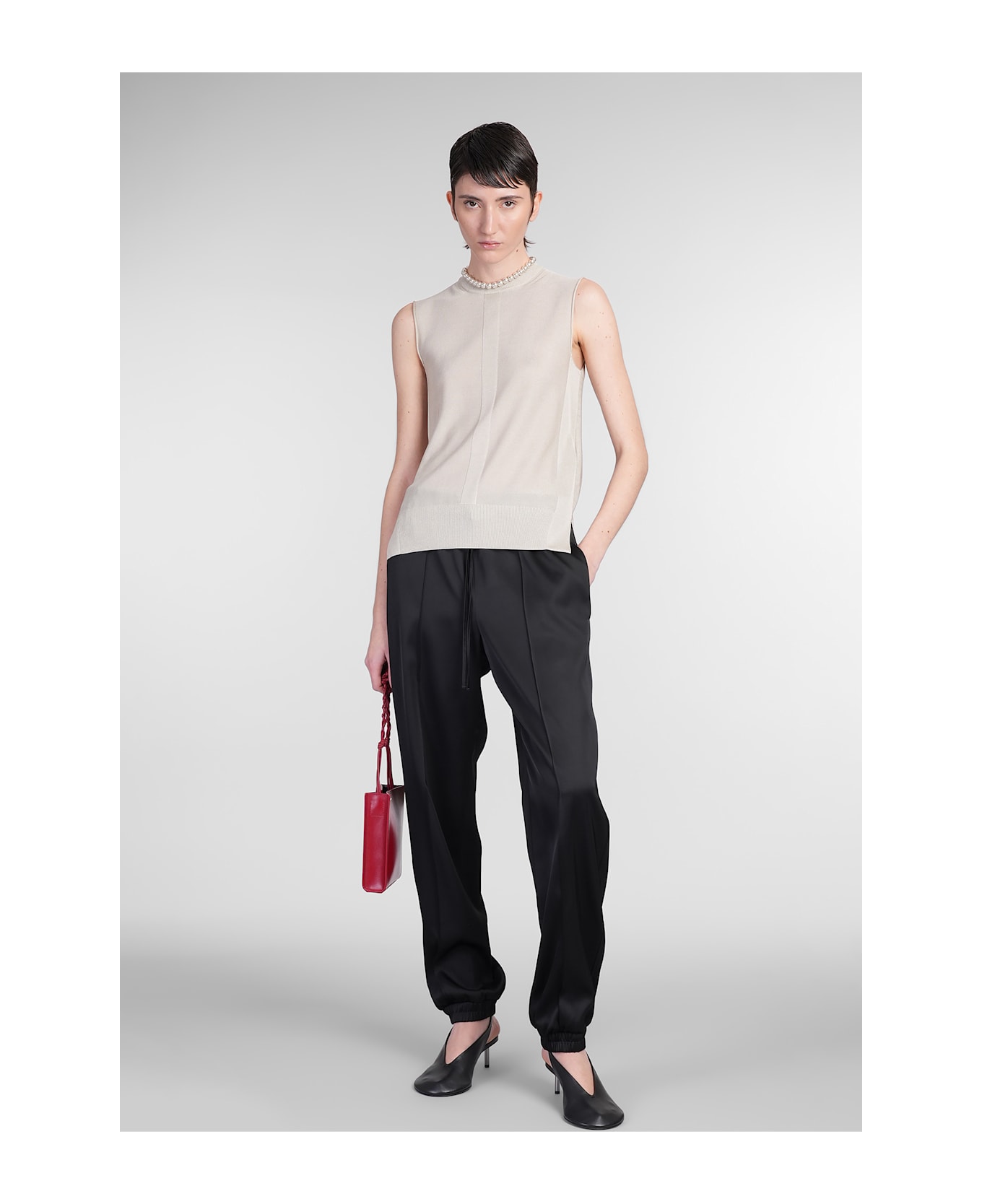 Jil Sander Trousers 07 Pants In Black Viscose - black