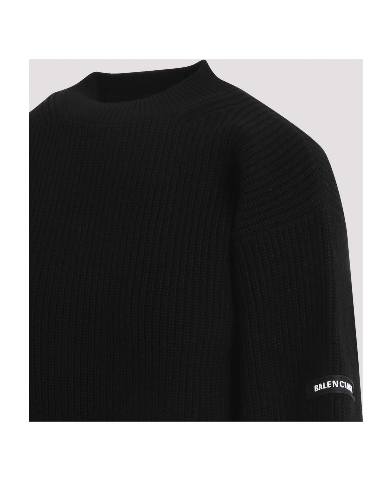 Balenciaga Cropped Sweater - Black