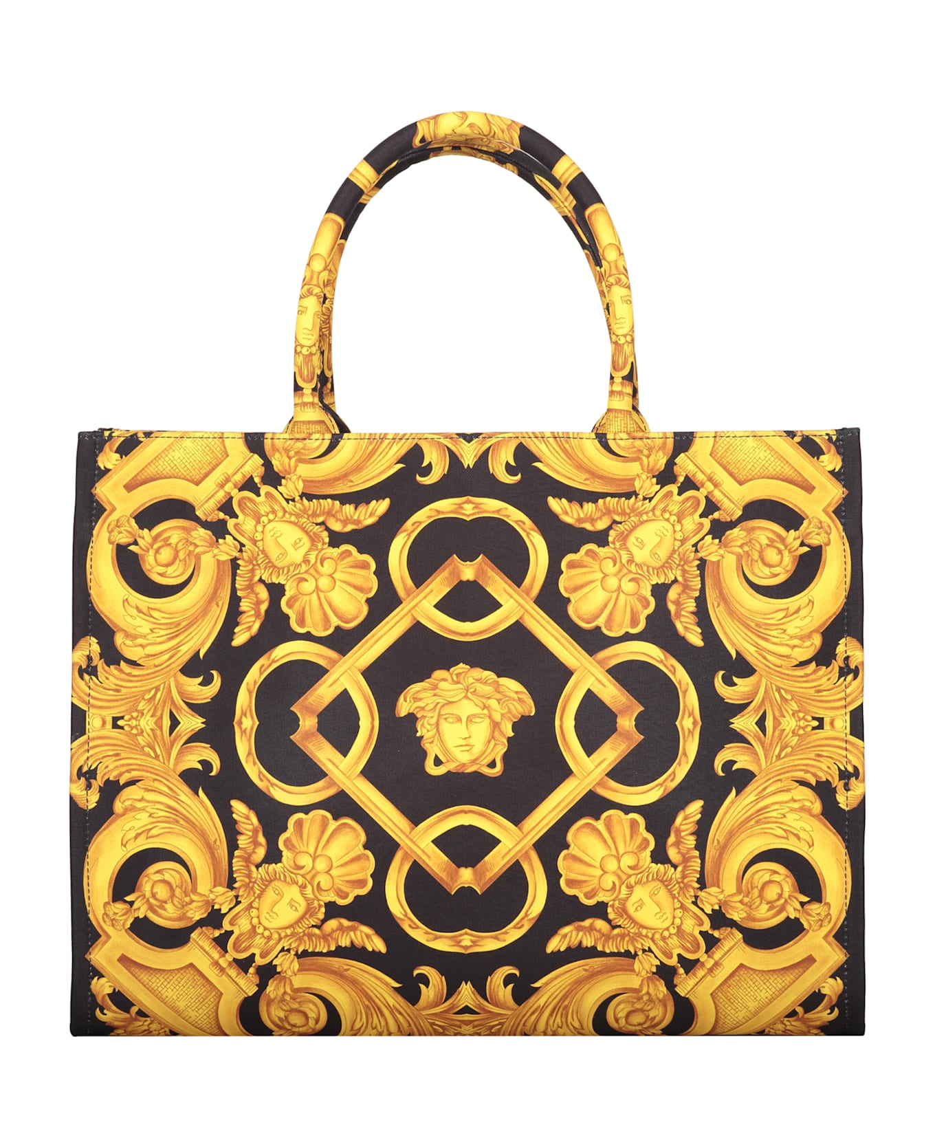 Versace Canvas Tote Bag - black