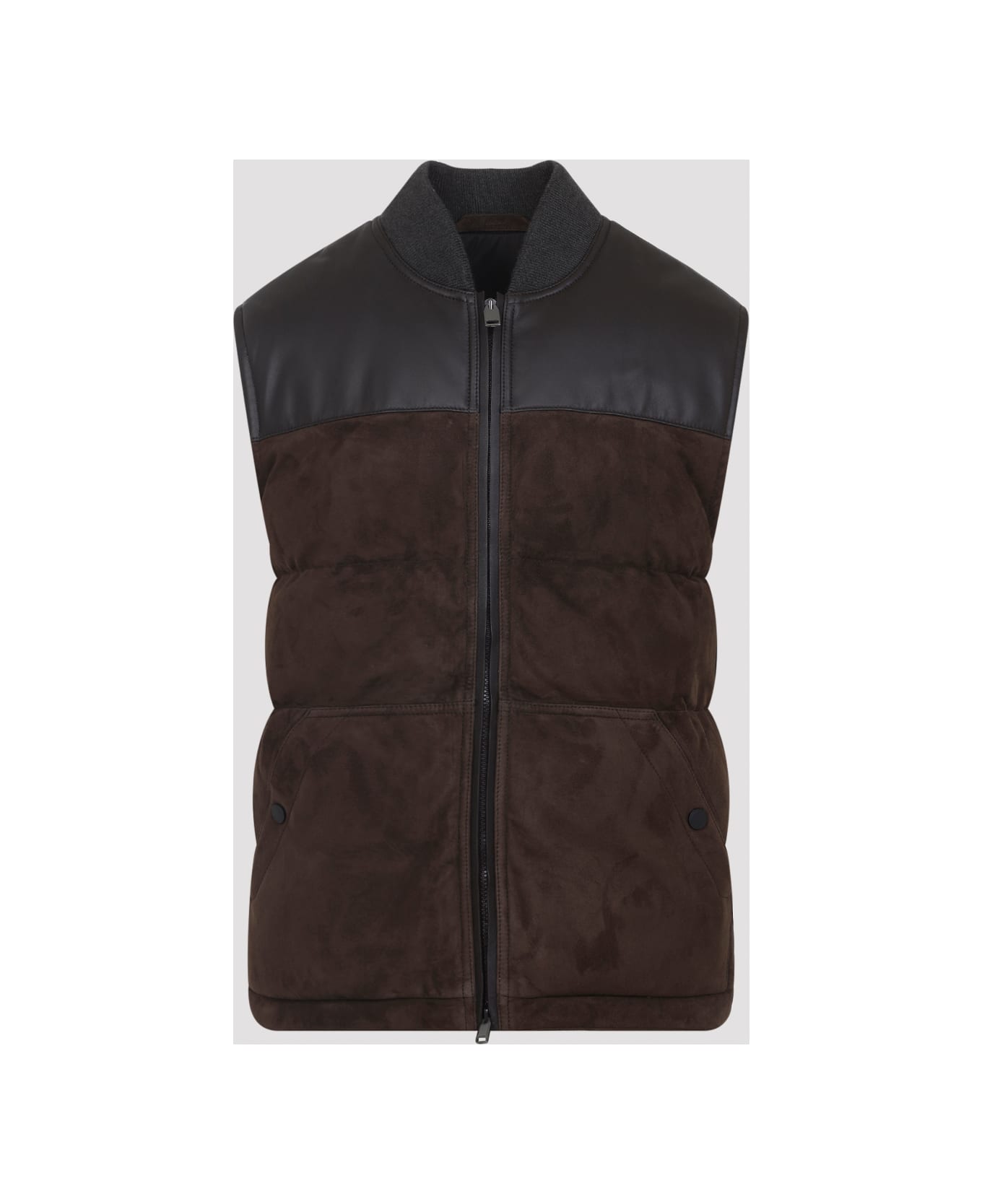 Brioni Puffer Gilet - Dark Brown