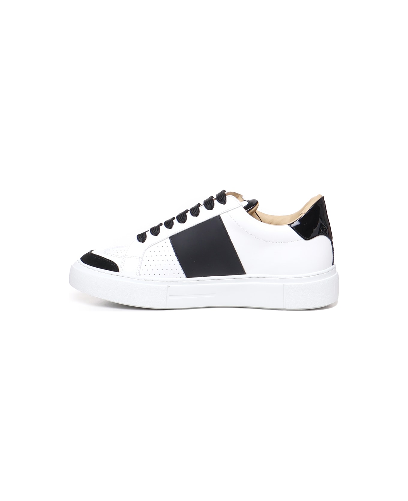 Philipp Plein Sneakers Pp In Calfskin - White / Black