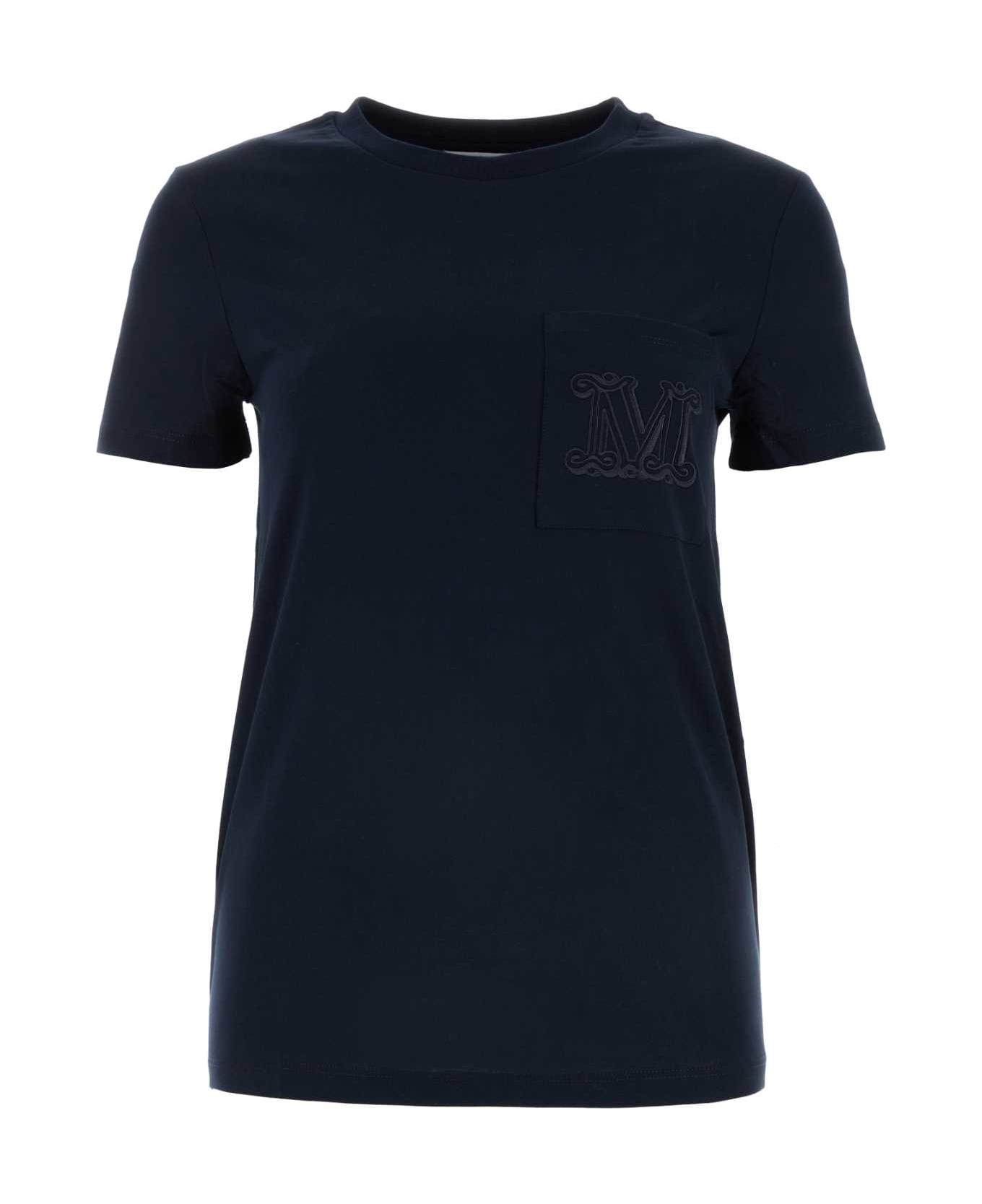 Max Mara Midnight Blue Cotton Papaia T-shirt - BLUNOTTE