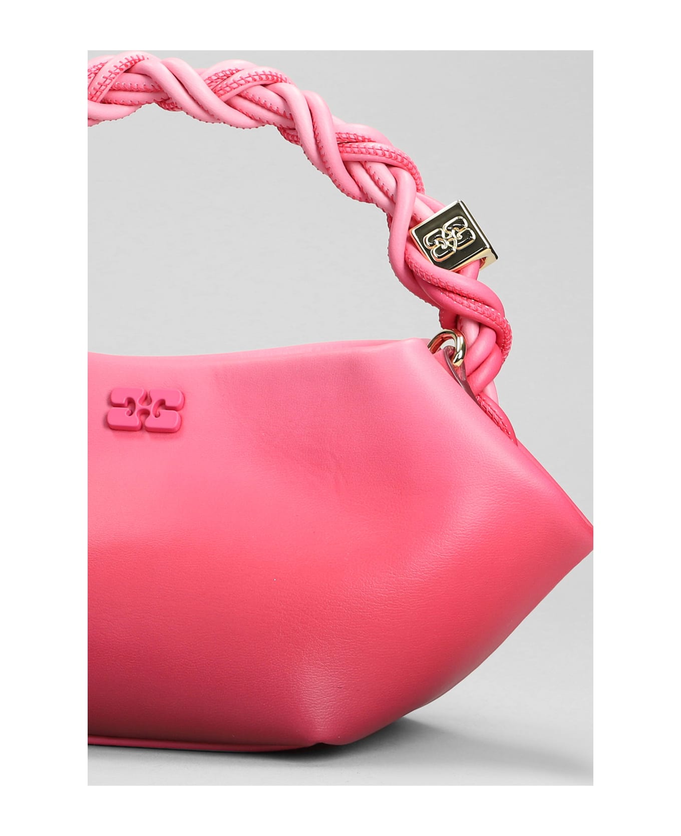 Ganni Hand Bag In Rose-pink Leather - rose-pink