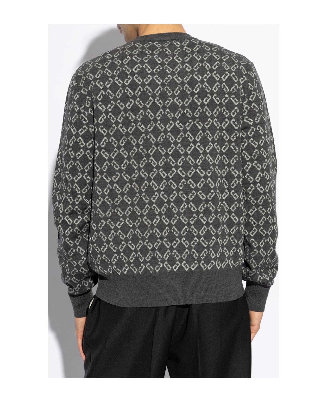 Givenchy Monogram 72 Kacquard Knit Sweater - Medium Grey