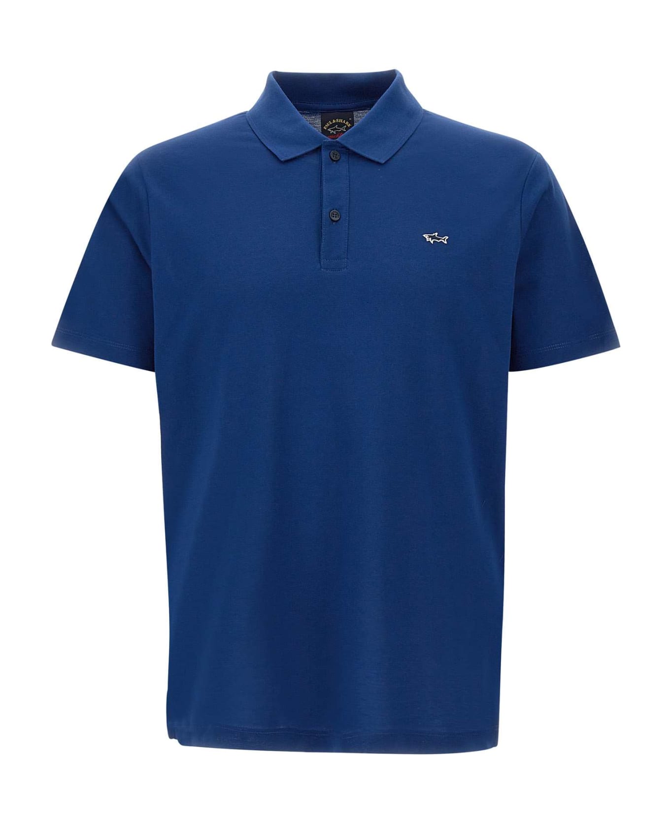 Paul&Shark Organic Piqué Cotton Polo Shirt - BLUE ポロシャツ