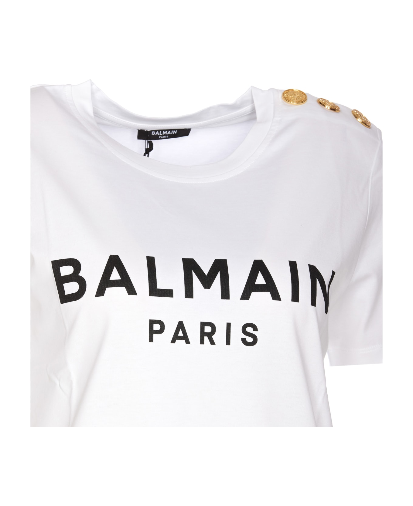 Balmain Cotton Crew-neck T-shirt - White Tシャツ