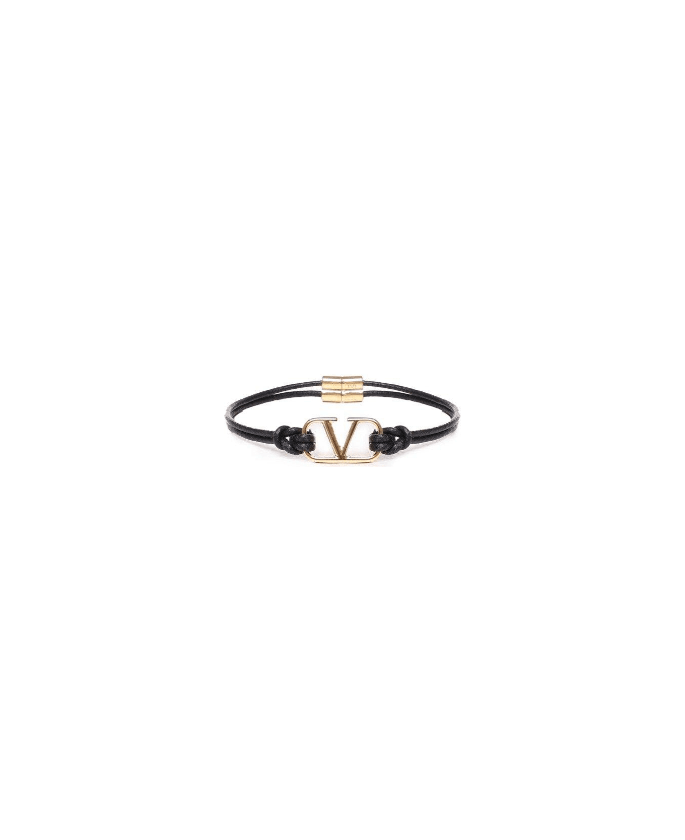 Valentino Garavani Garavani Vlogo Detailed Bracelet - Black ブレスレット
