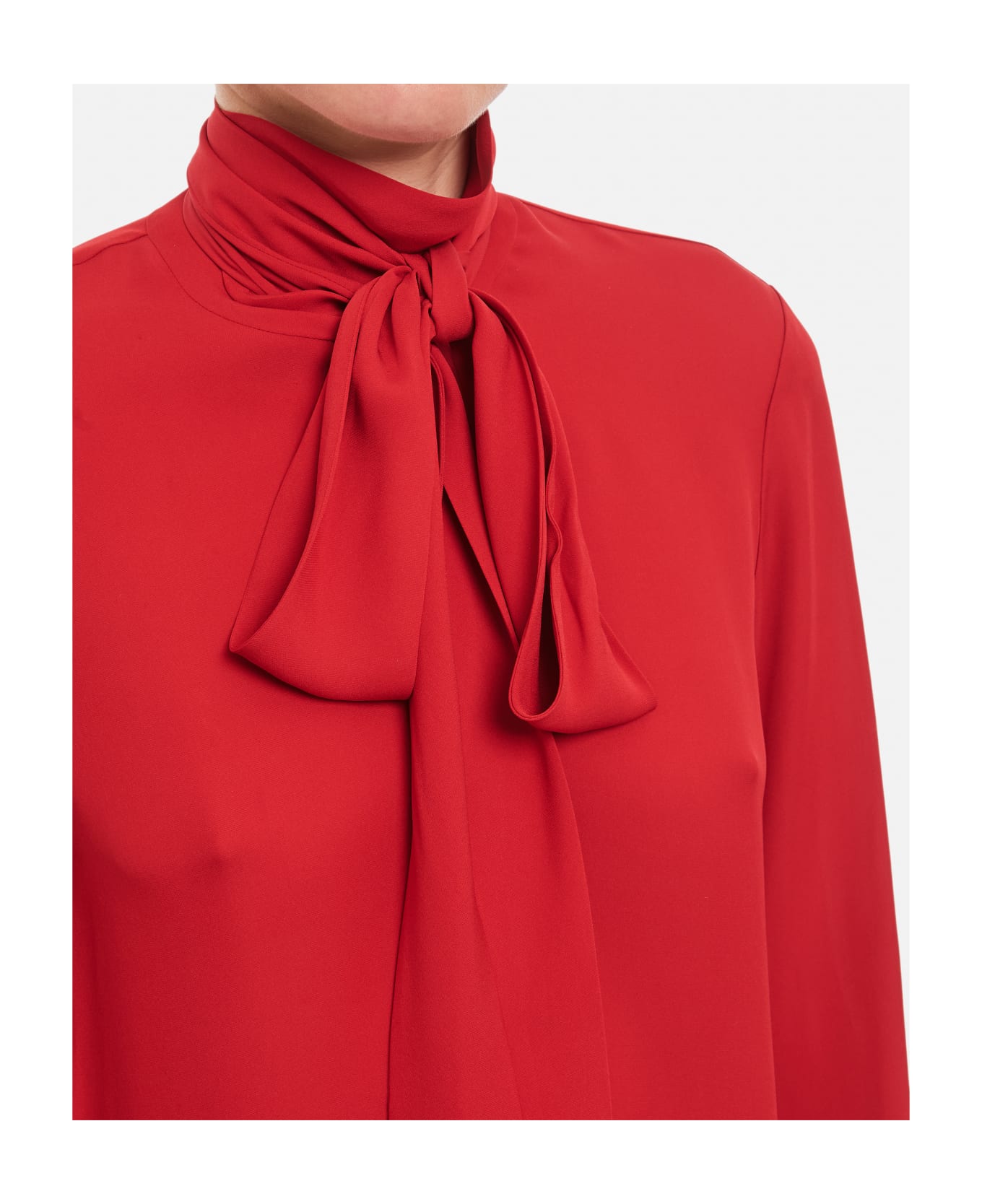 Khaite Tash Silk Top - Red