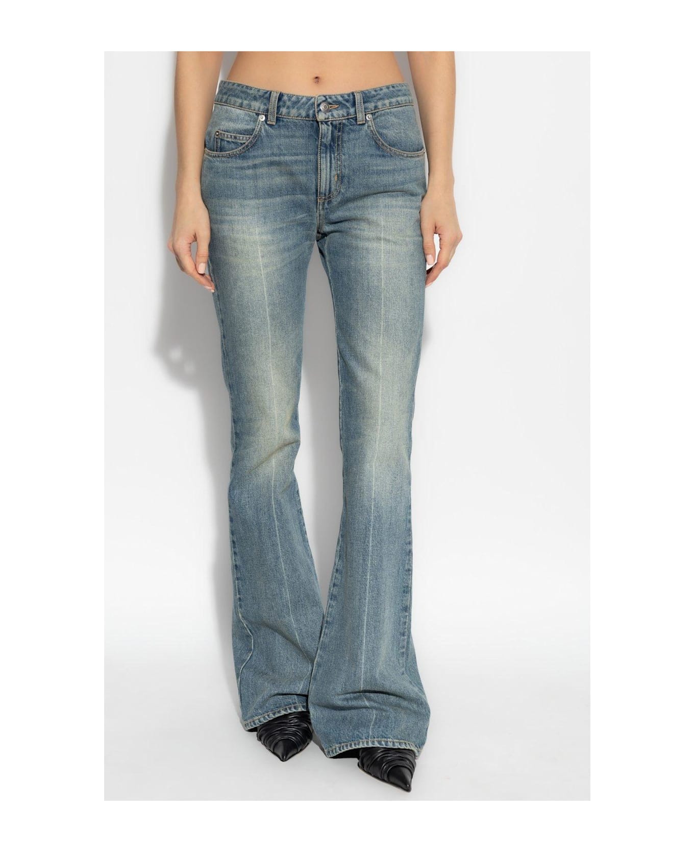 Alexander McQueen Flared Slim-fit Jeans - Blue