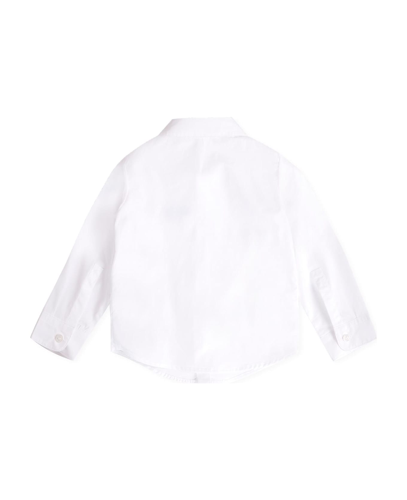 Balmain White Shirt For Baby Boy With Logo - White