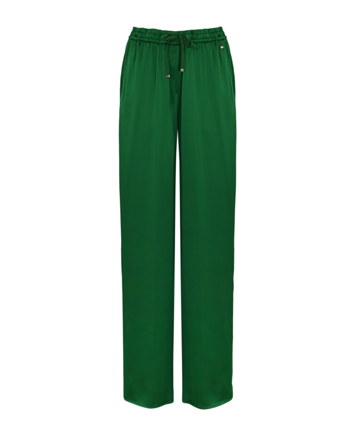 Herno Straight Trousers In Technical Fabric - Jolly green