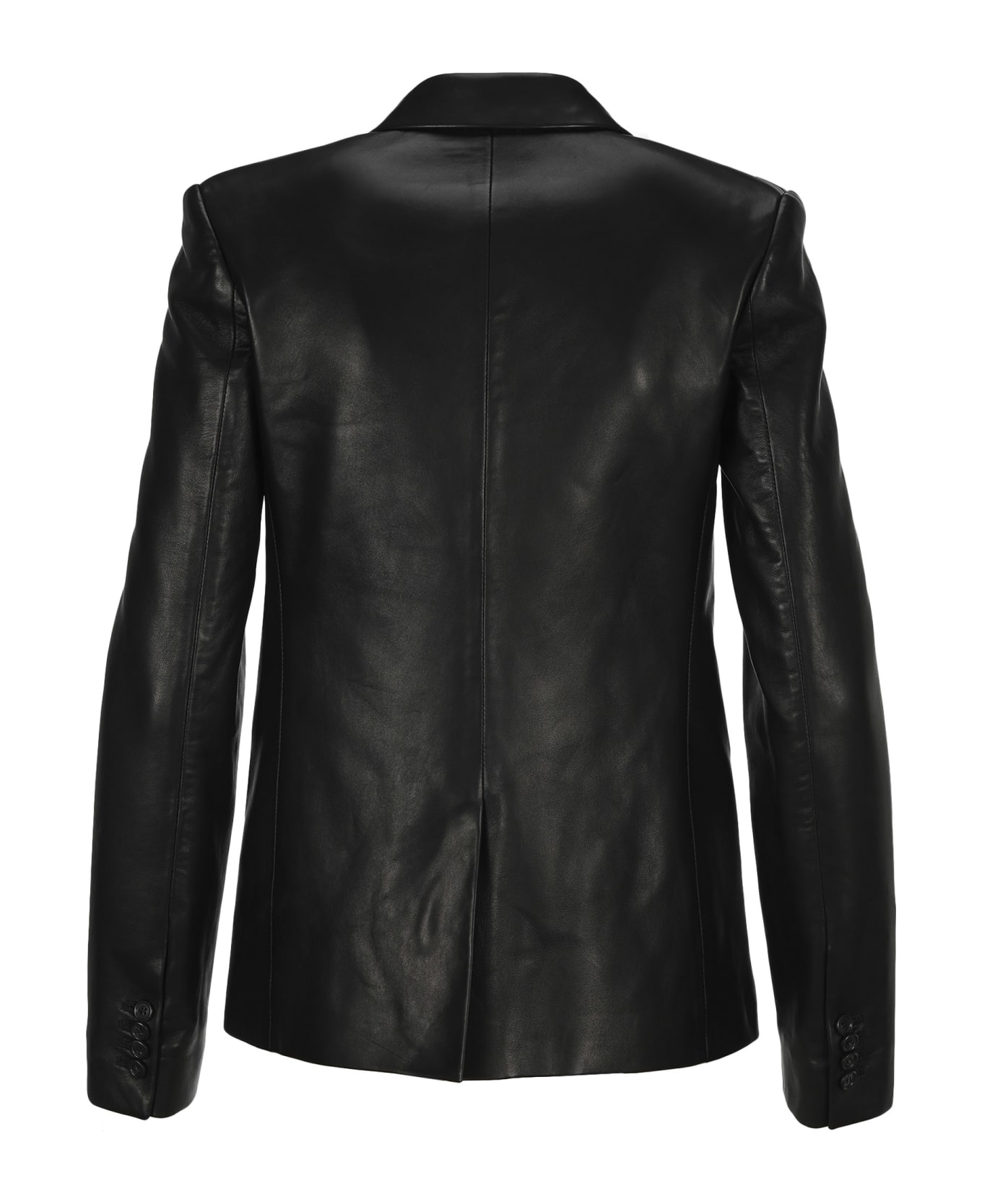 Helmut Lang Leather Blazer - BLACK
